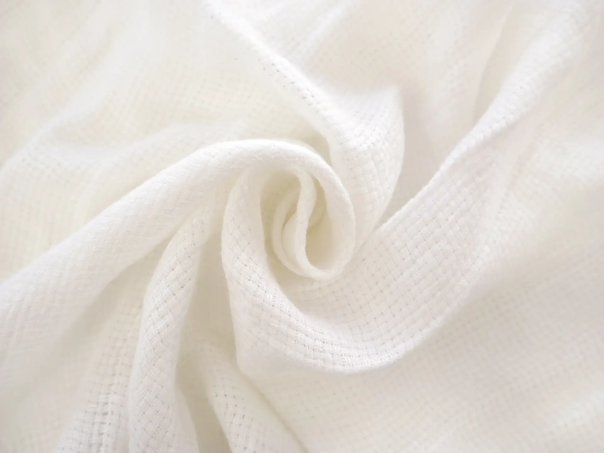 Linen Basketweave in White