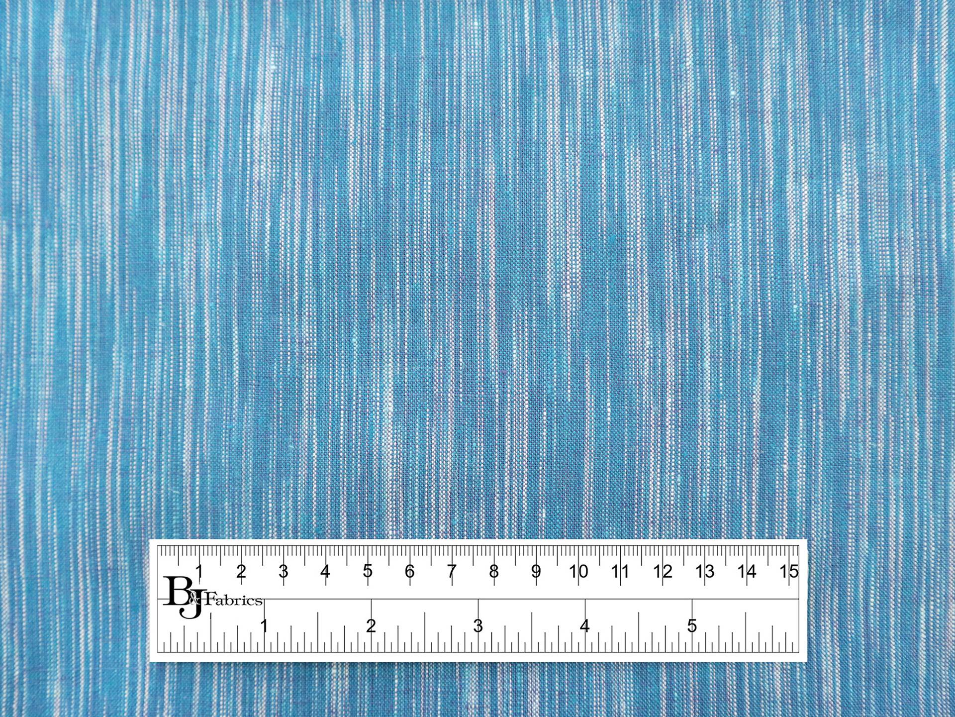 Woven Linen Novelty Stripe in Teal