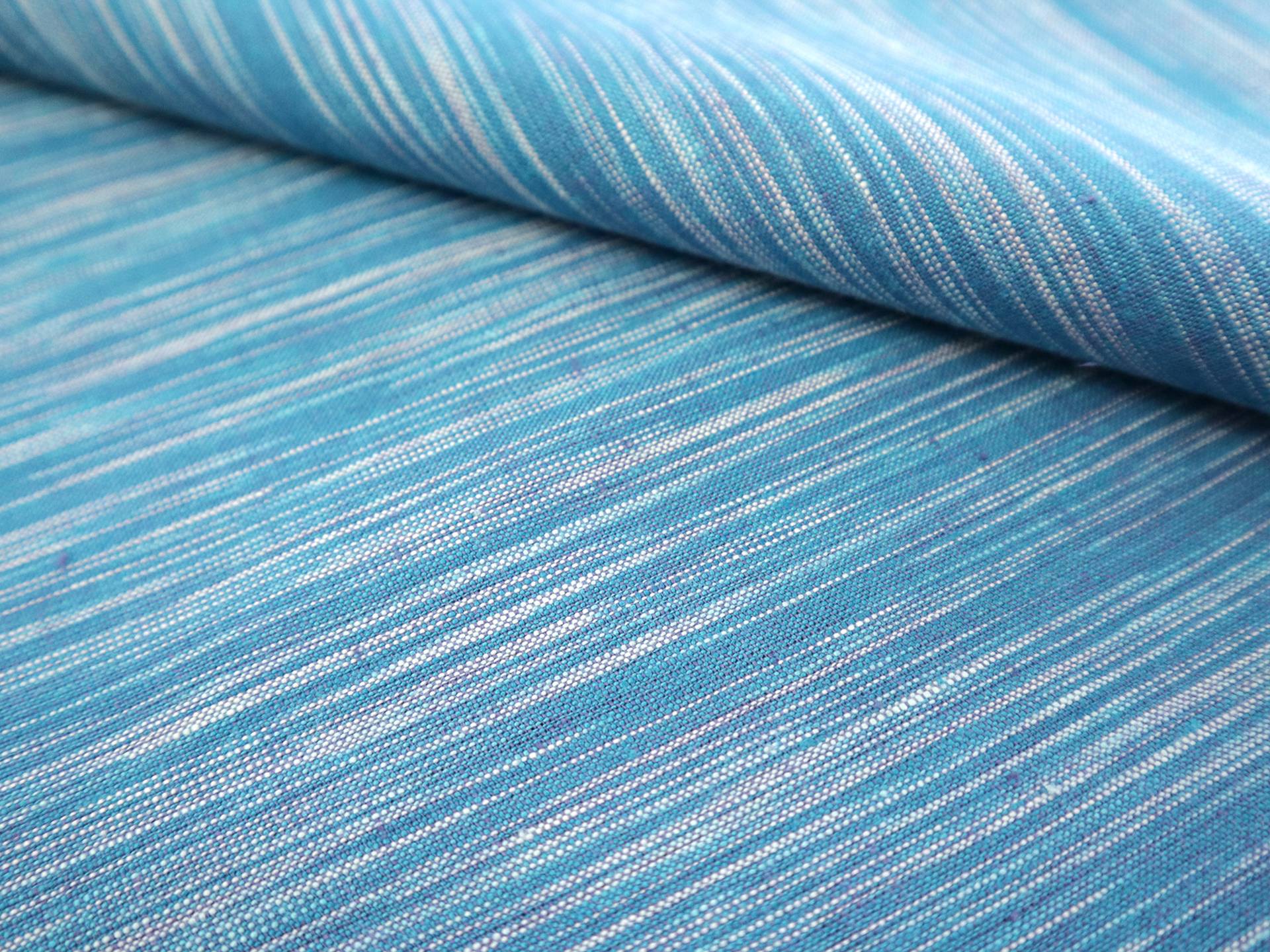 Woven Linen Novelty Stripe in Teal