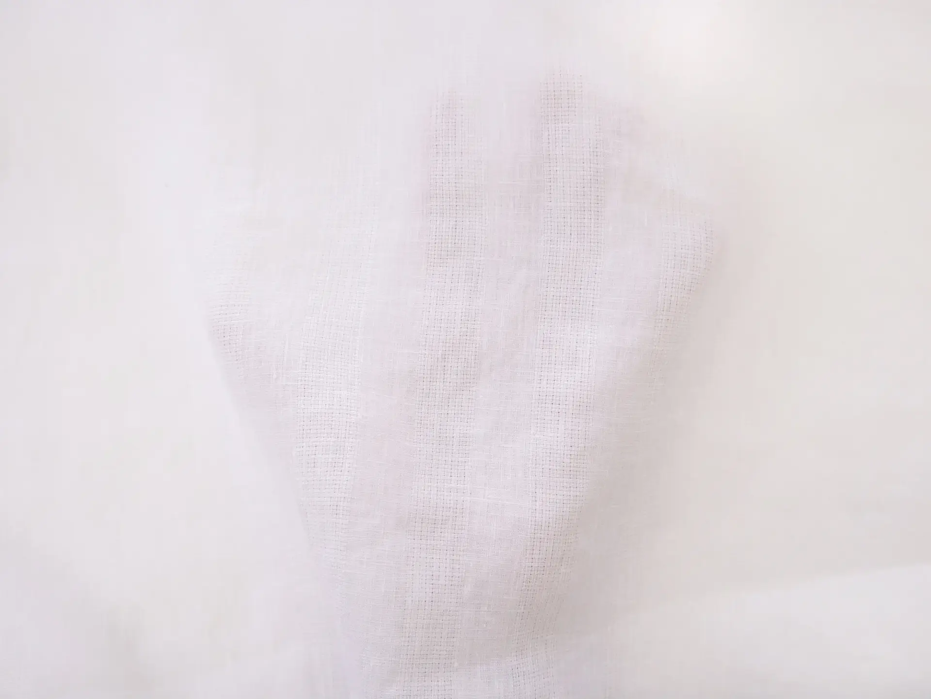 Linen Handkerchief Novelty Stripe in White