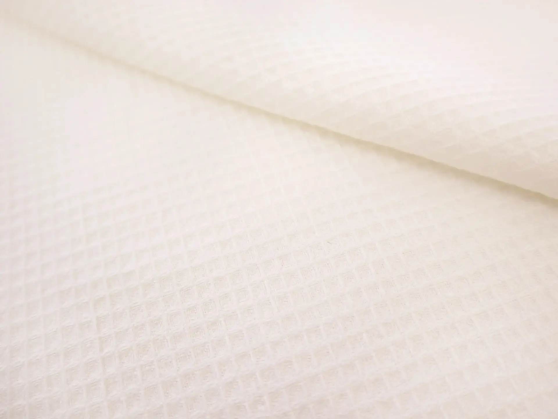 Linen Waffle Piqué in Ivory