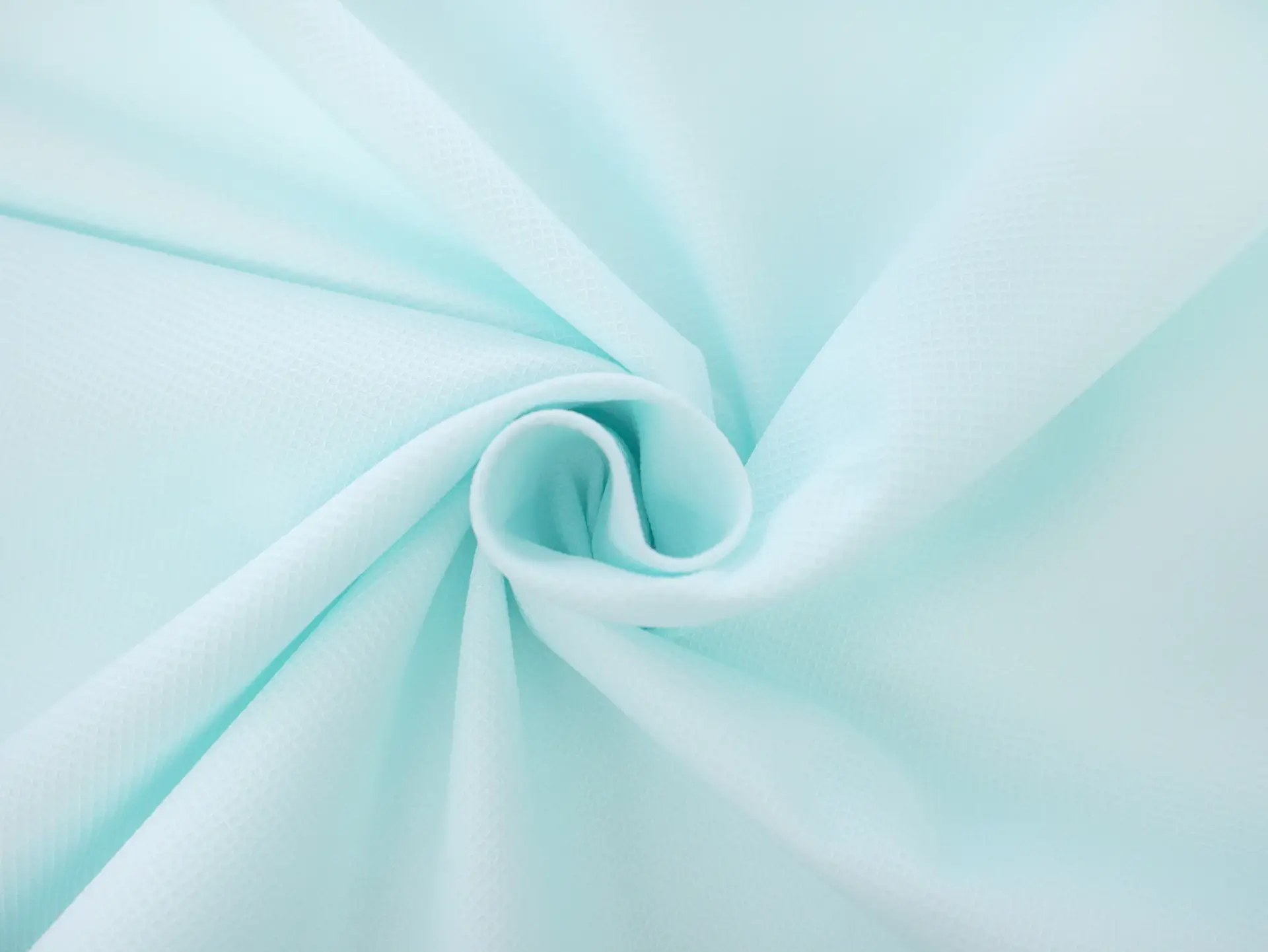 Baby Waffle Cotton Piqué in Seafoam Blue