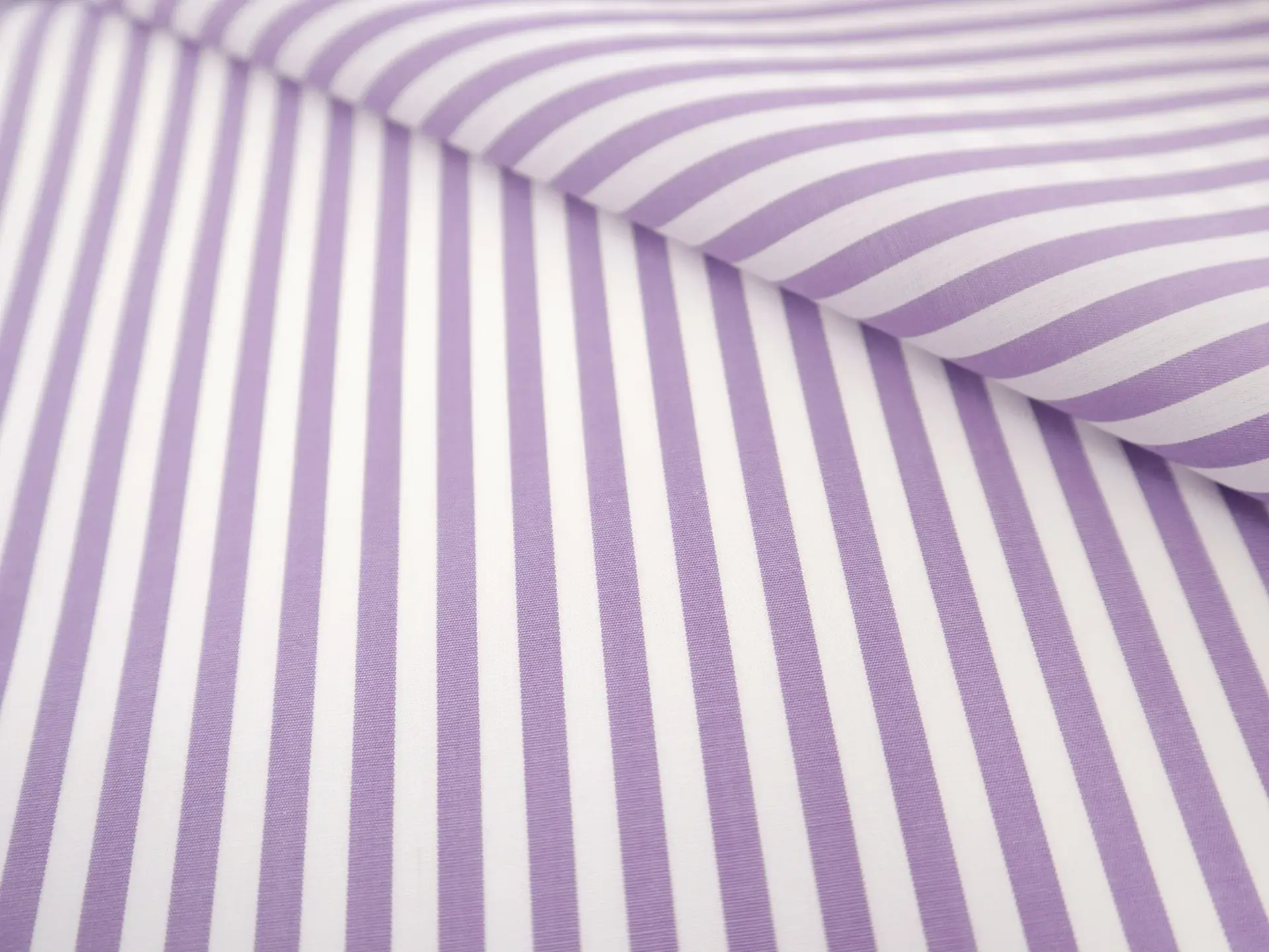 Pima Cotton Shirting Stripe in Violet