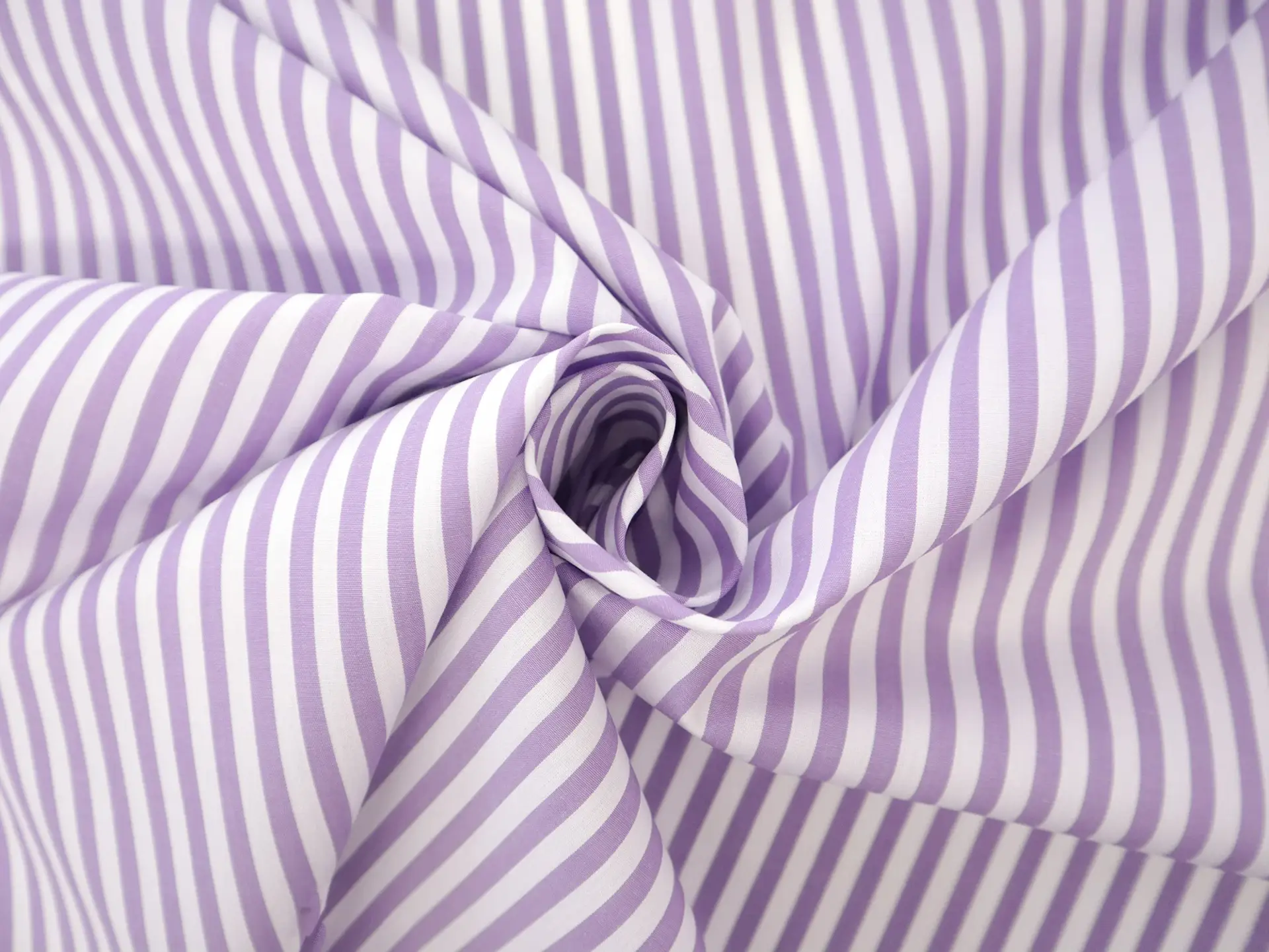 Pima Cotton Shirting Stripe in Violet