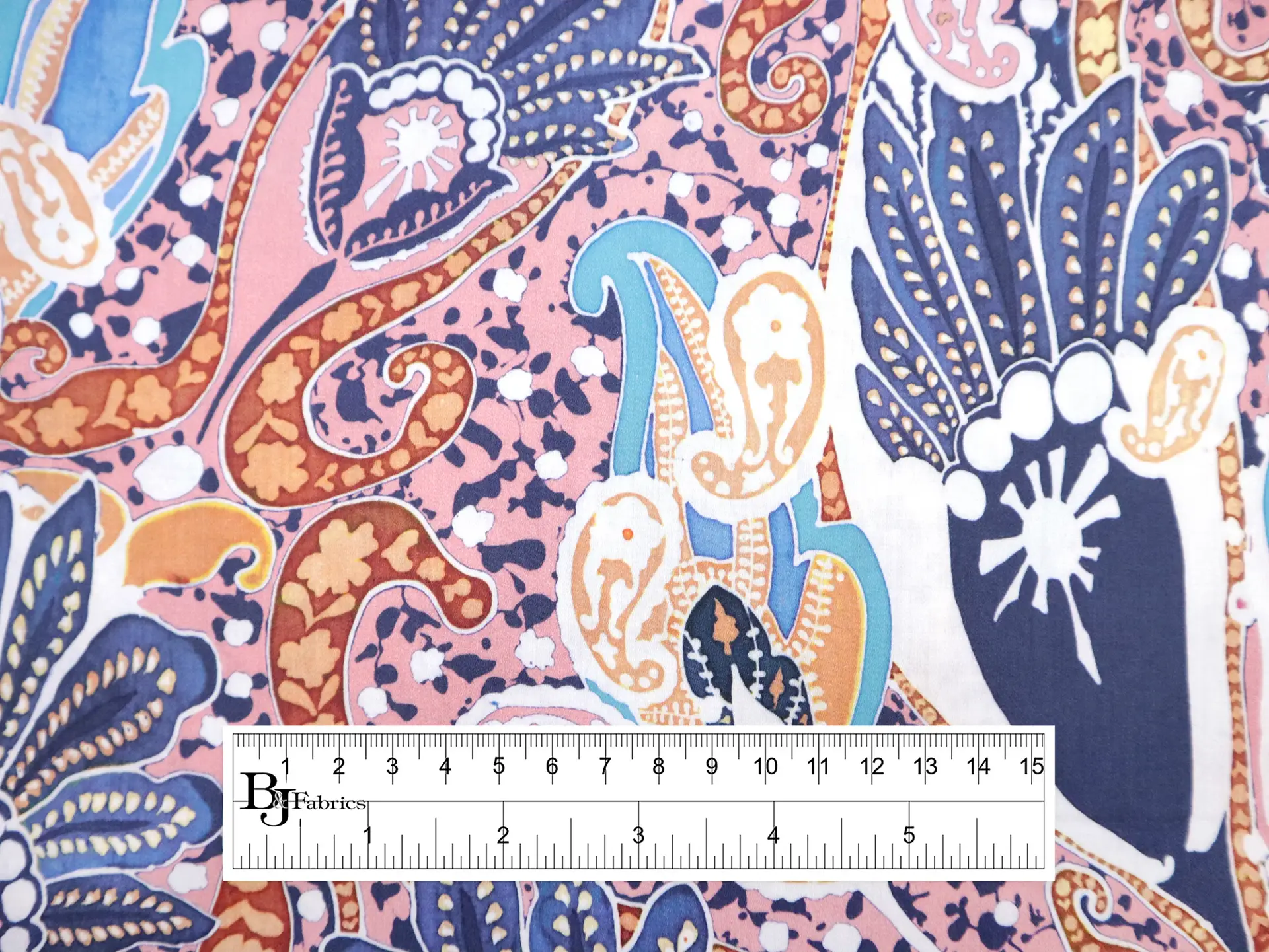 Cotton Sateen Lawn Modern Paisley Print 