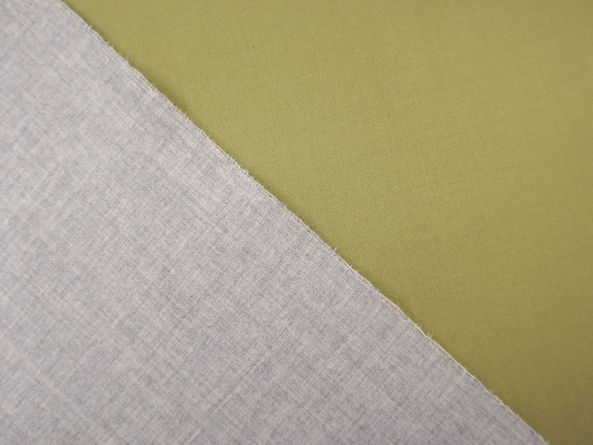 Stretch Wool Double Faced Suiting in Grey & Moss