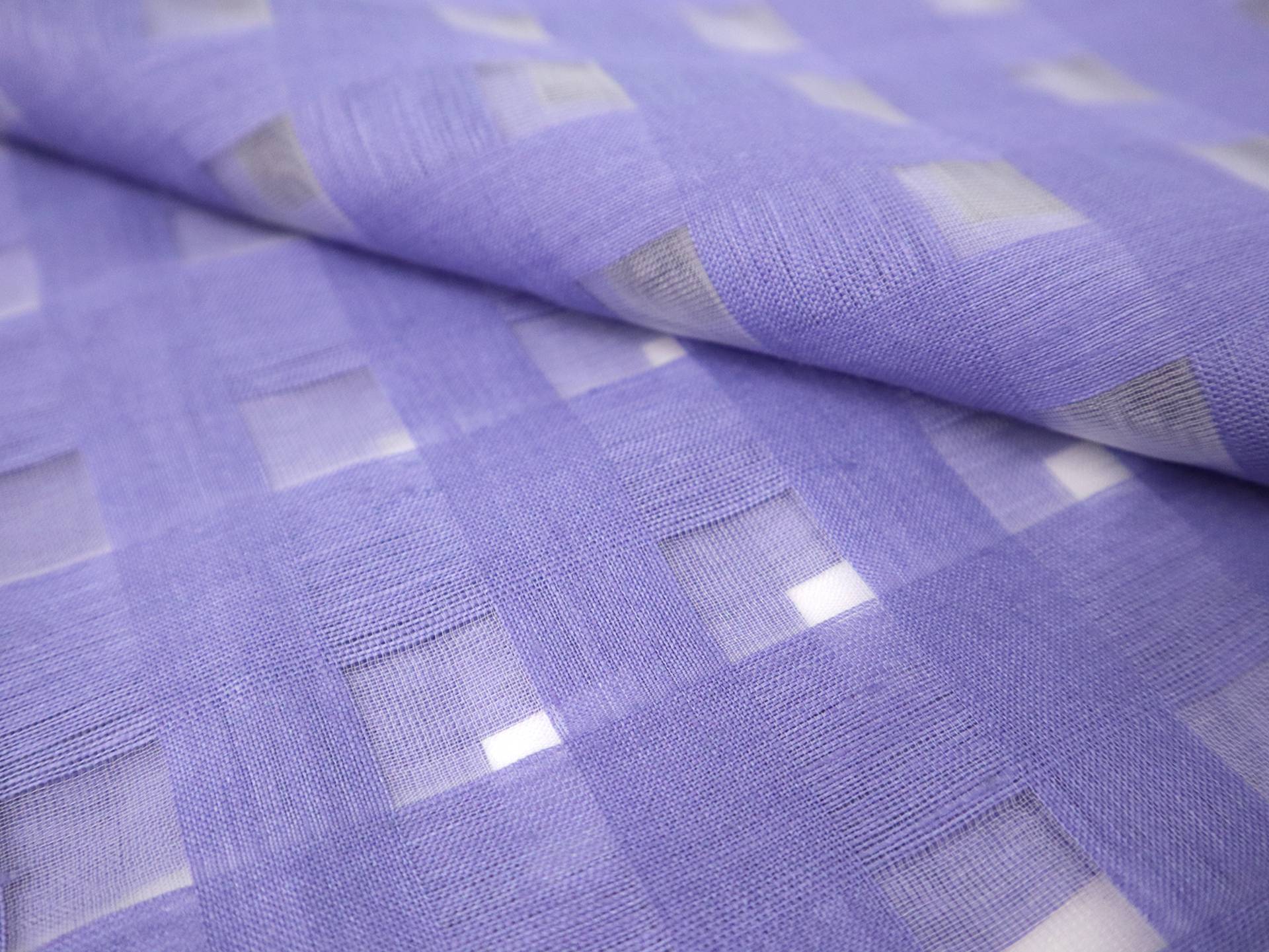 Linen & Nylon Plaid Mesh in Periwinkle
