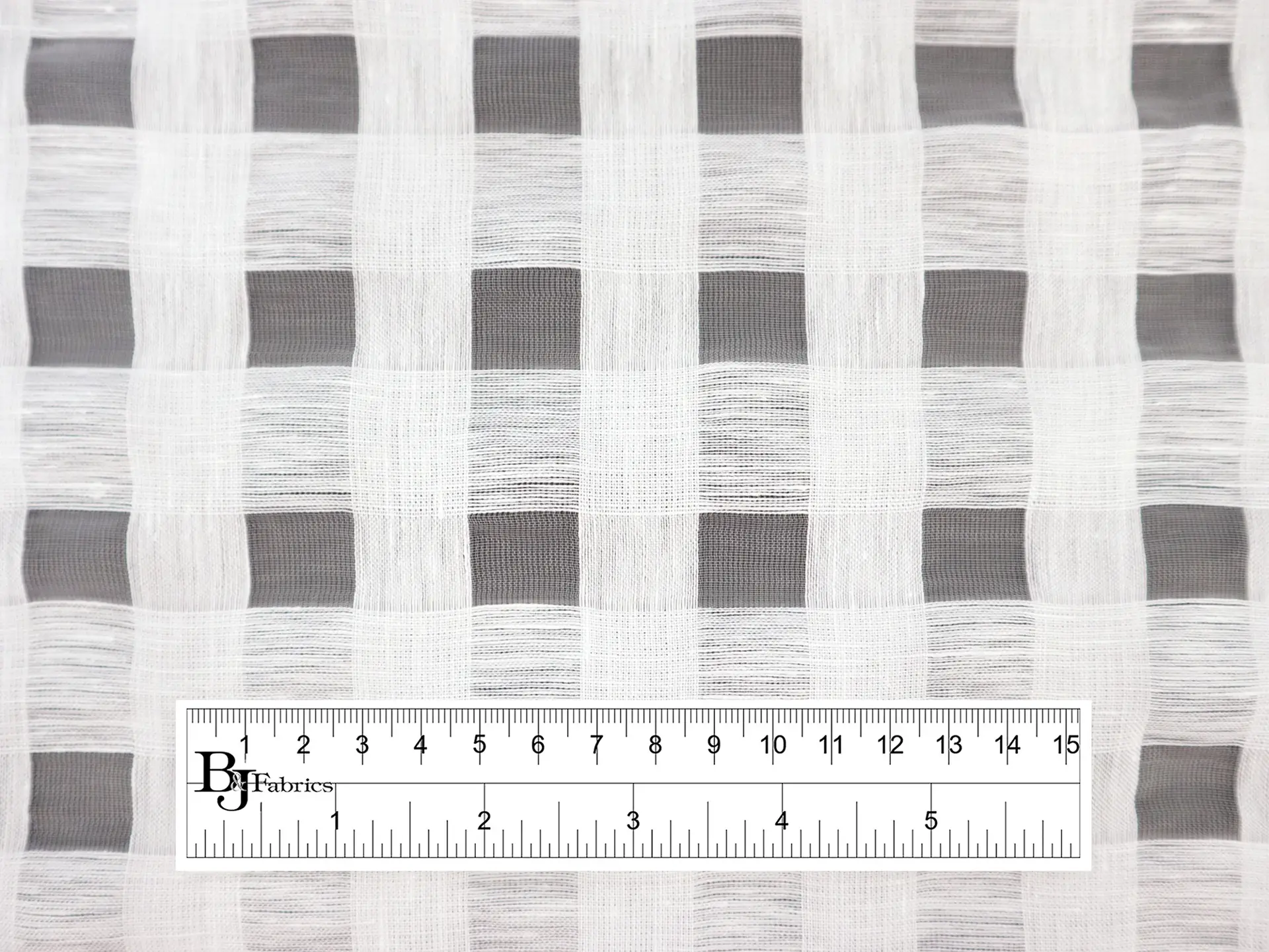 Linen Nylon Plaid Mesh in White