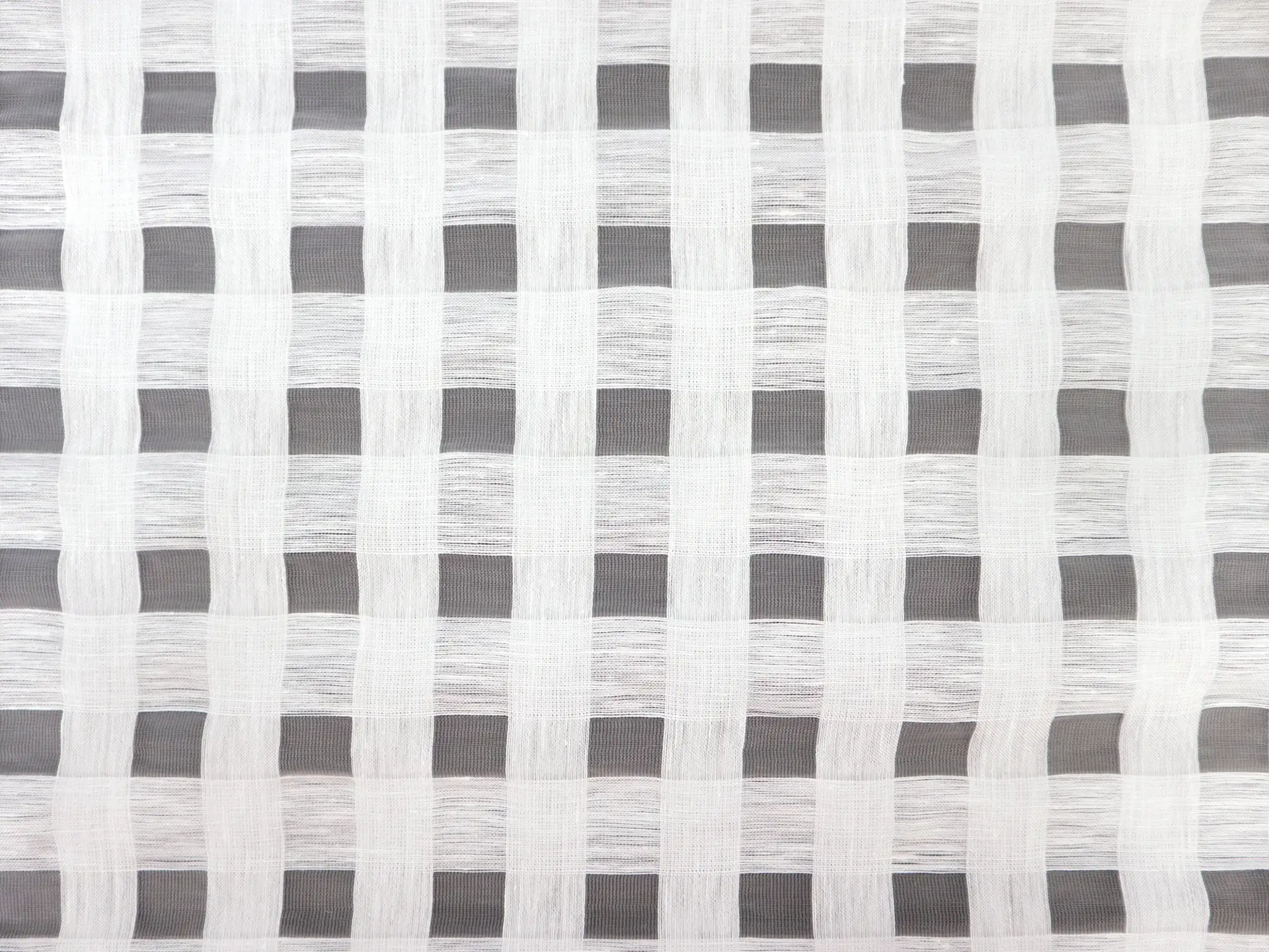 Linen Nylon Plaid Mesh in White