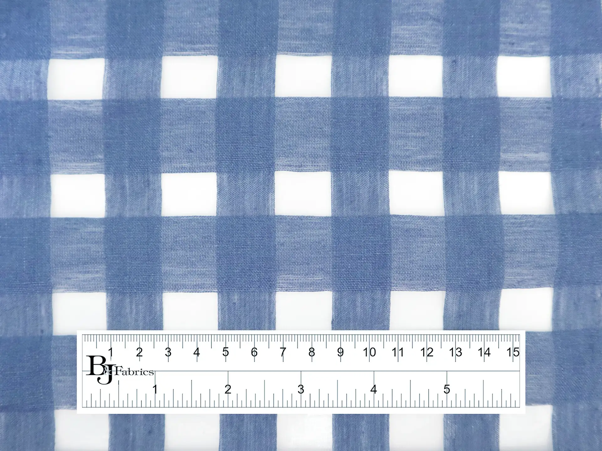 Linen Nylon Plaid Mesh in Raul Blue