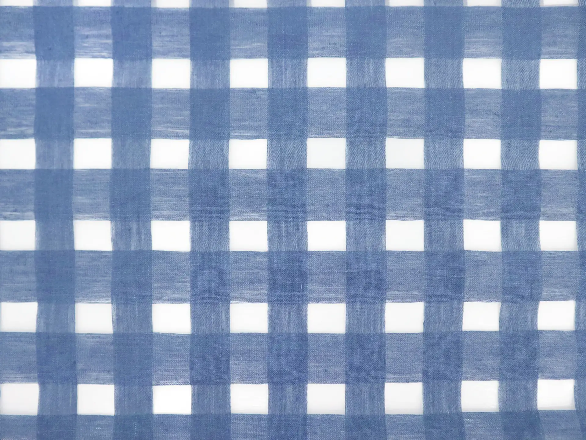 Linen Nylon Plaid Mesh in Raul Blue