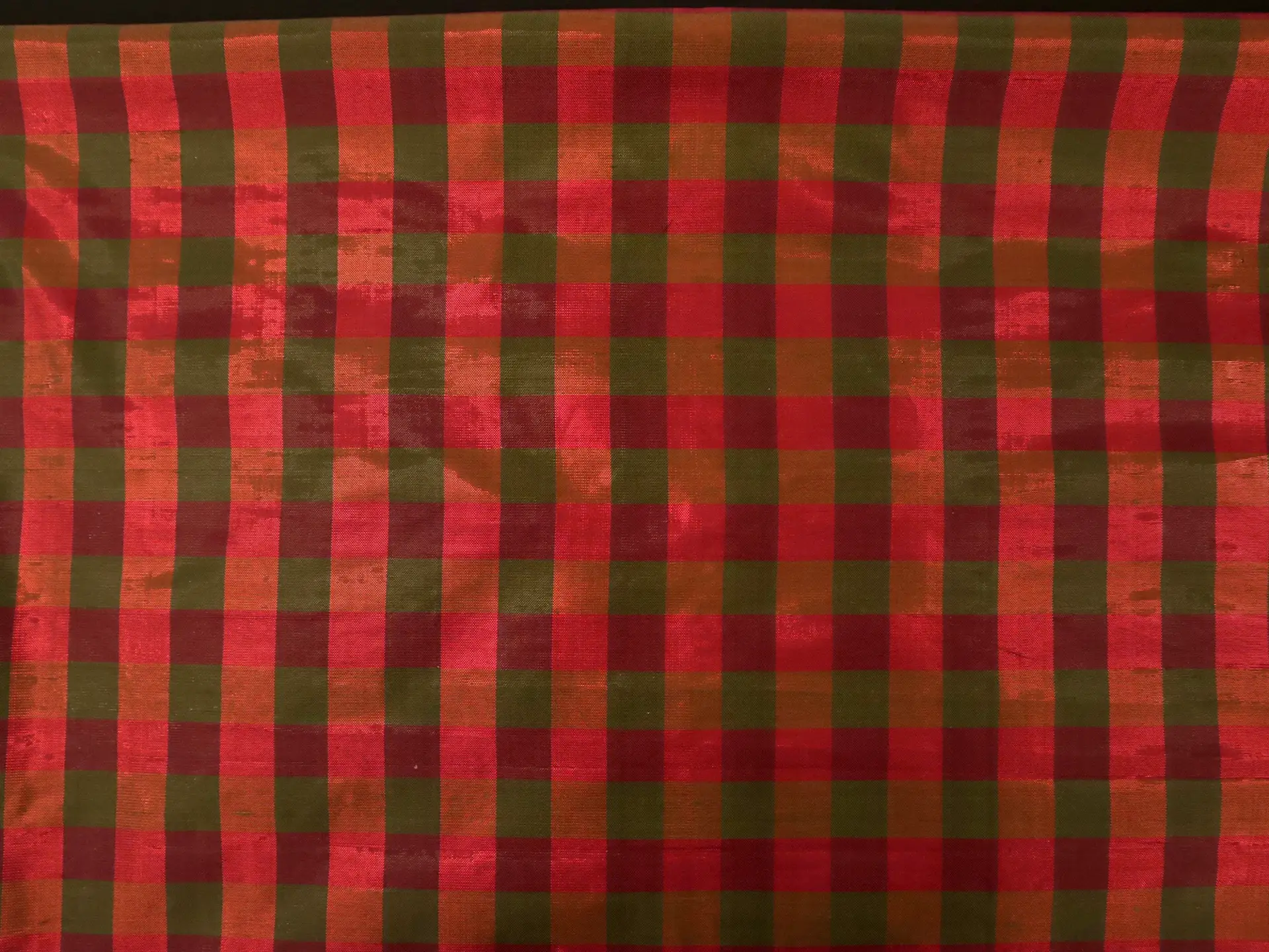 Metallic Gingham Shantung