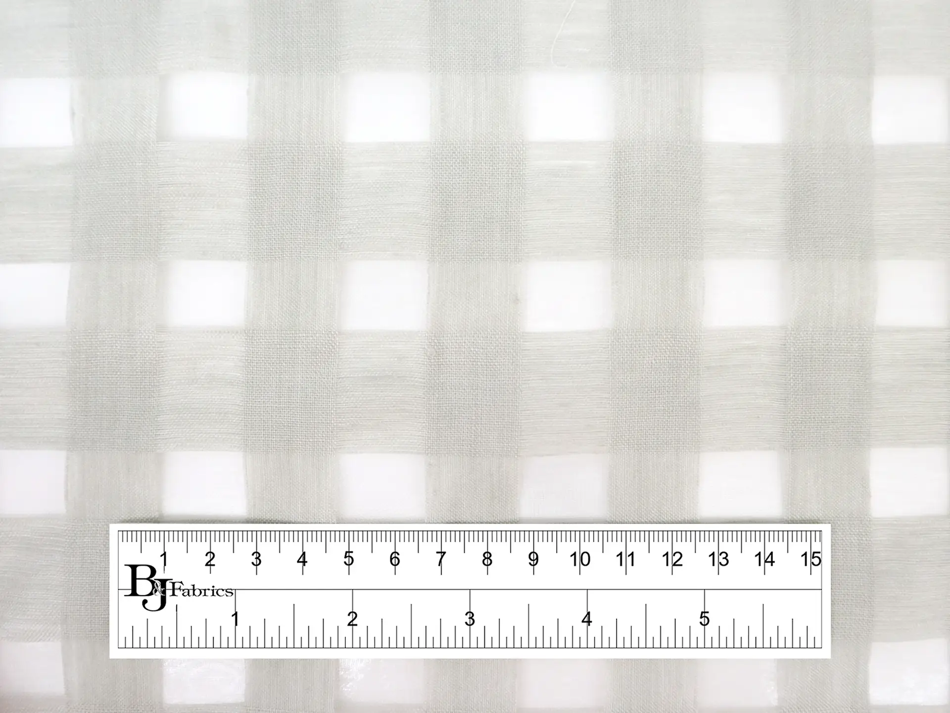 Linen & Nylon Plaid Mesh in Silver