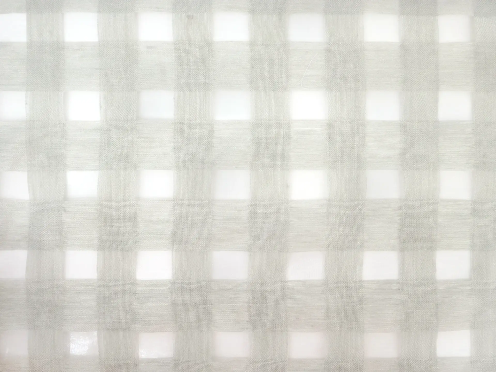 Linen & Nylon Plaid Mesh in Silver