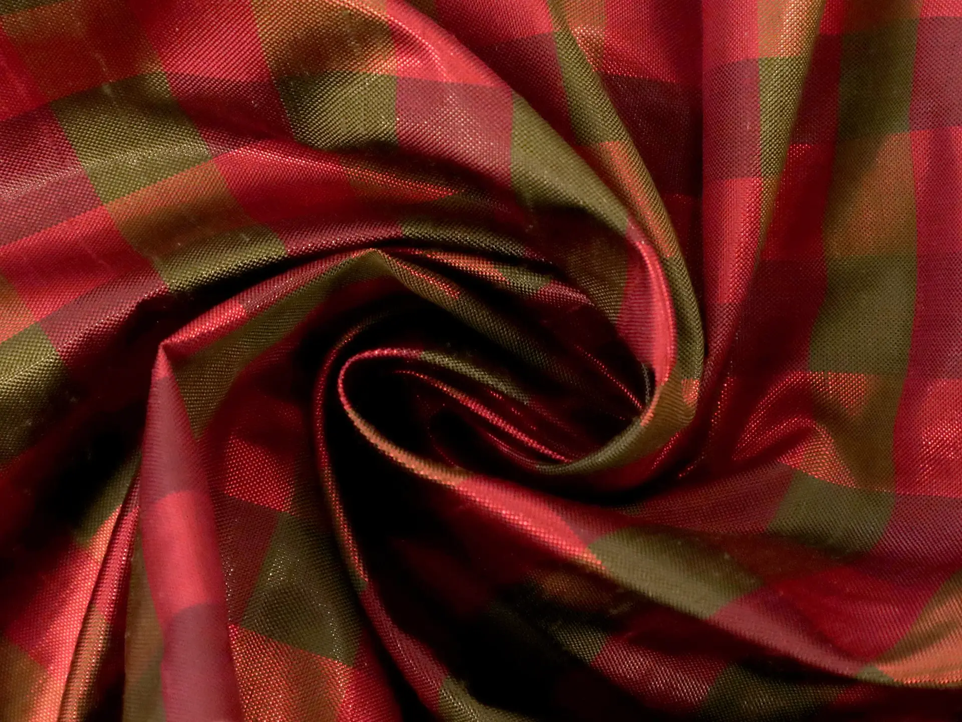 Metallic Gingham Shantung