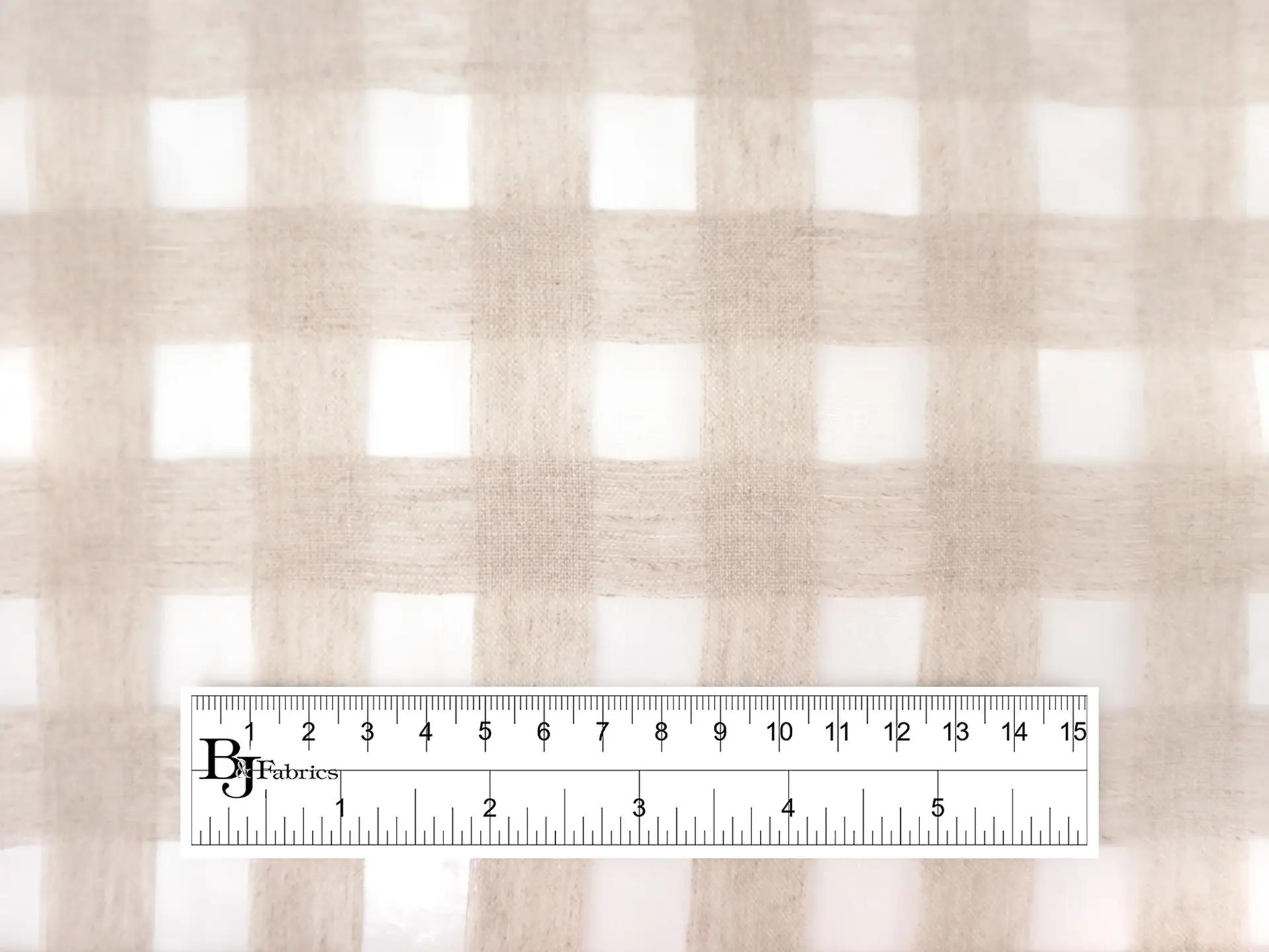 Linen & Nylon Plaid Mesh in Natural