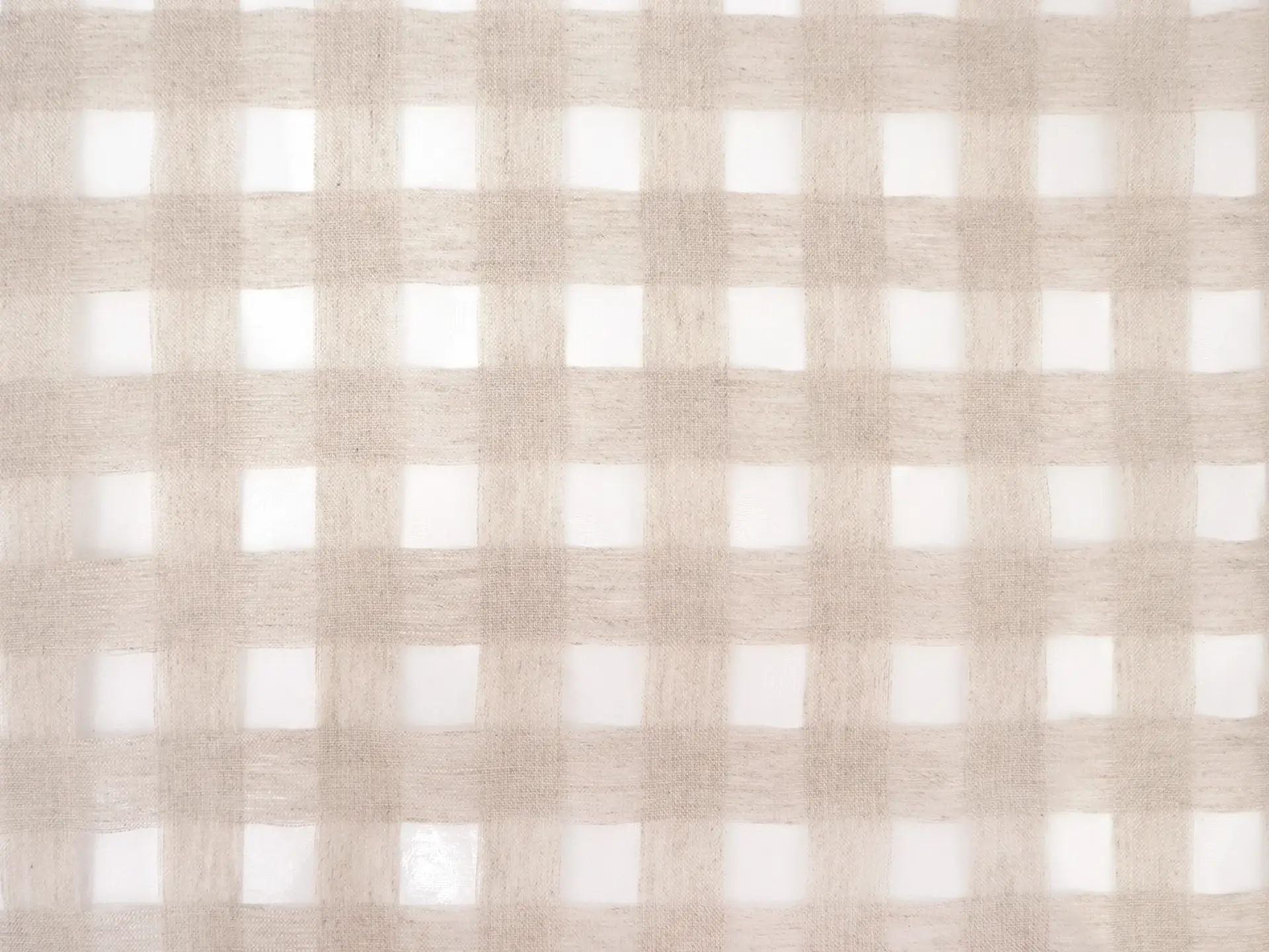 Linen & Nylon Plaid Mesh in Natural