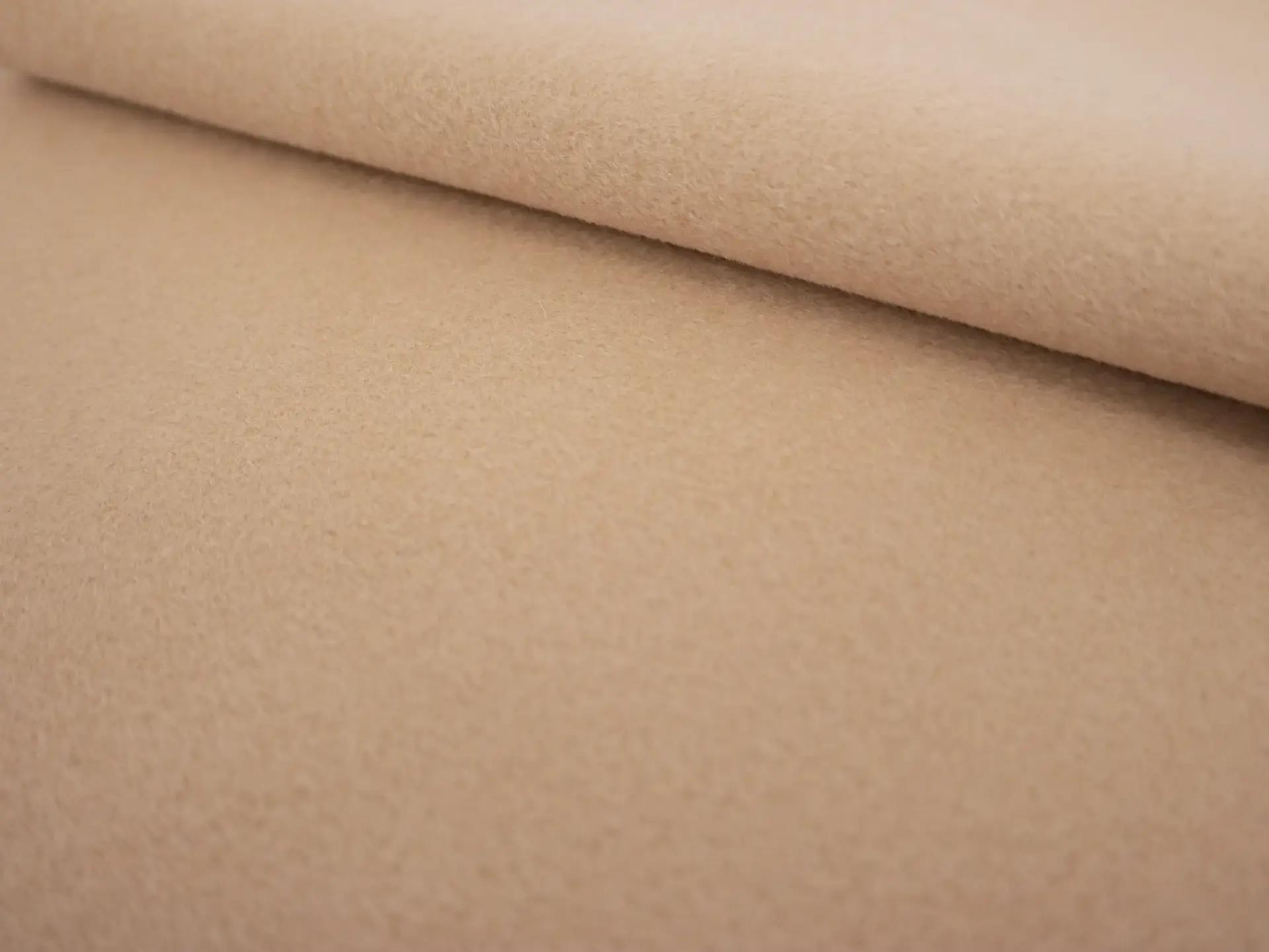 Wool & Angora Coating in Sand