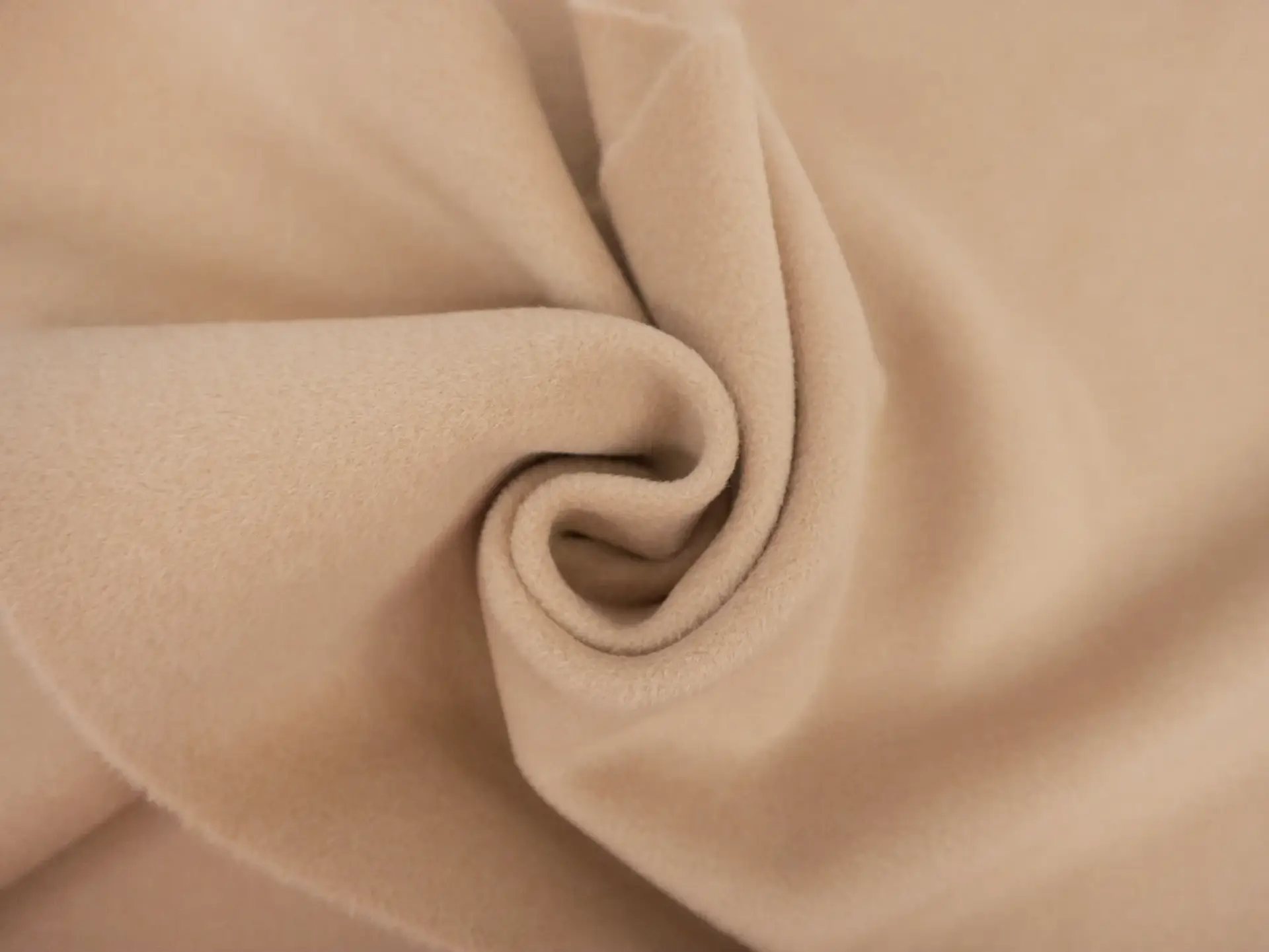 Wool & Angora Coating in Sand