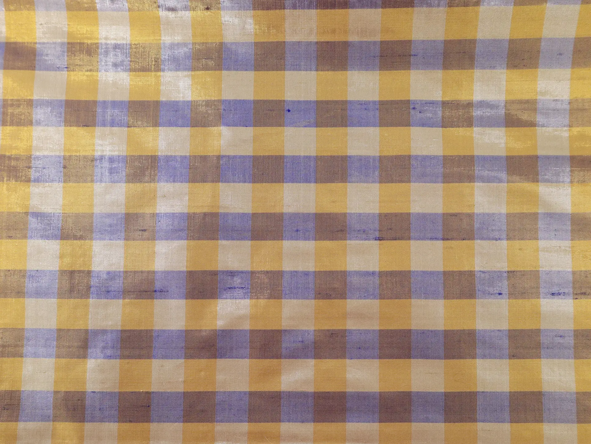 Metallic Gingham Shantung