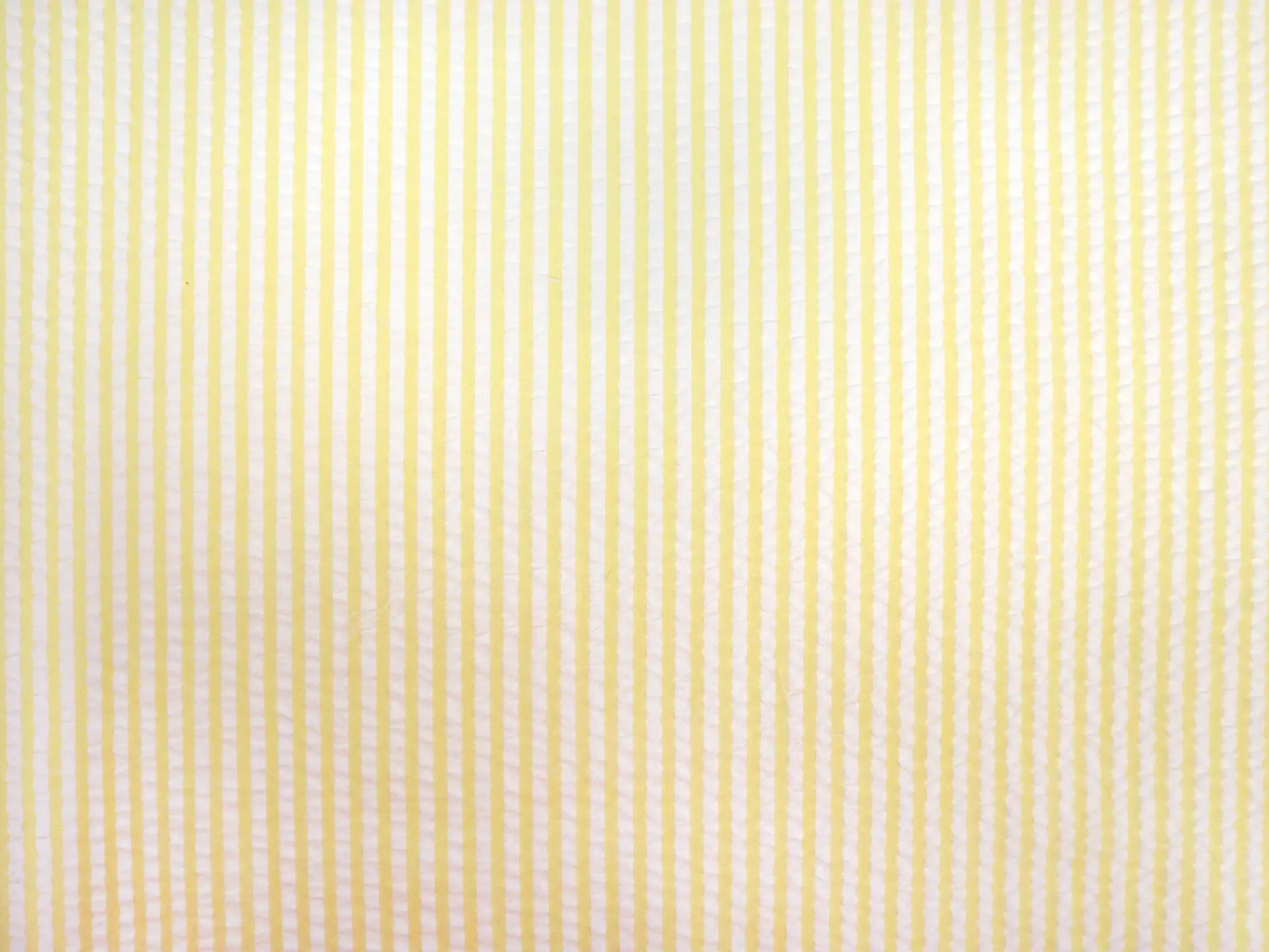 Poly Cotton Seersucker Stripe in Yellow