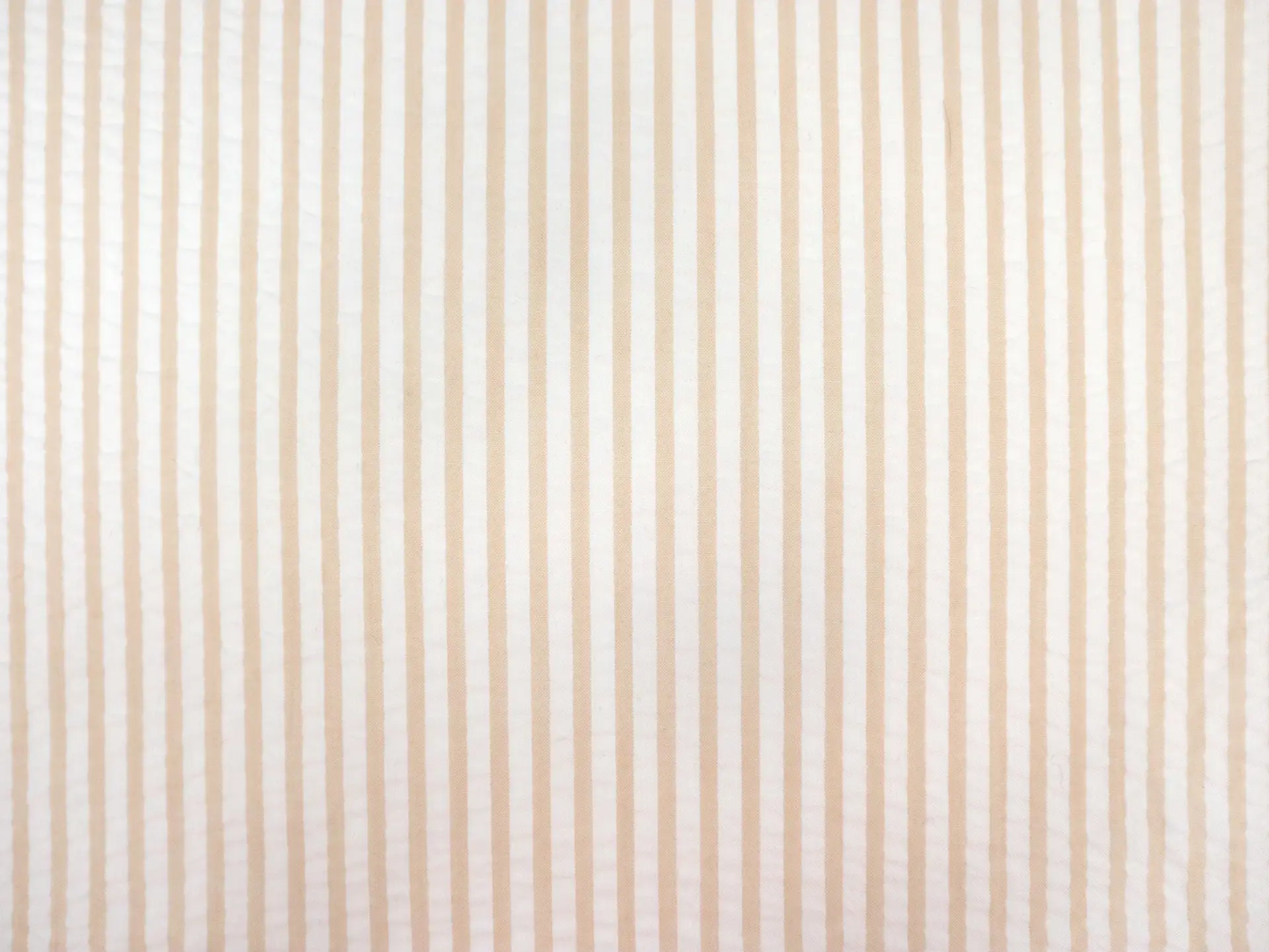 1/4" Striped Cotton Seersucker in Tan
