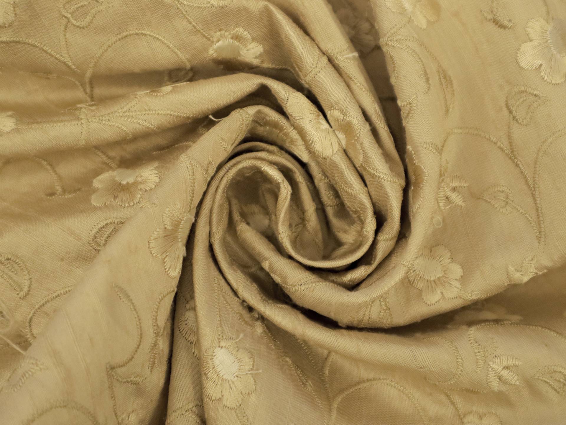 Embroidered Silk Shantung