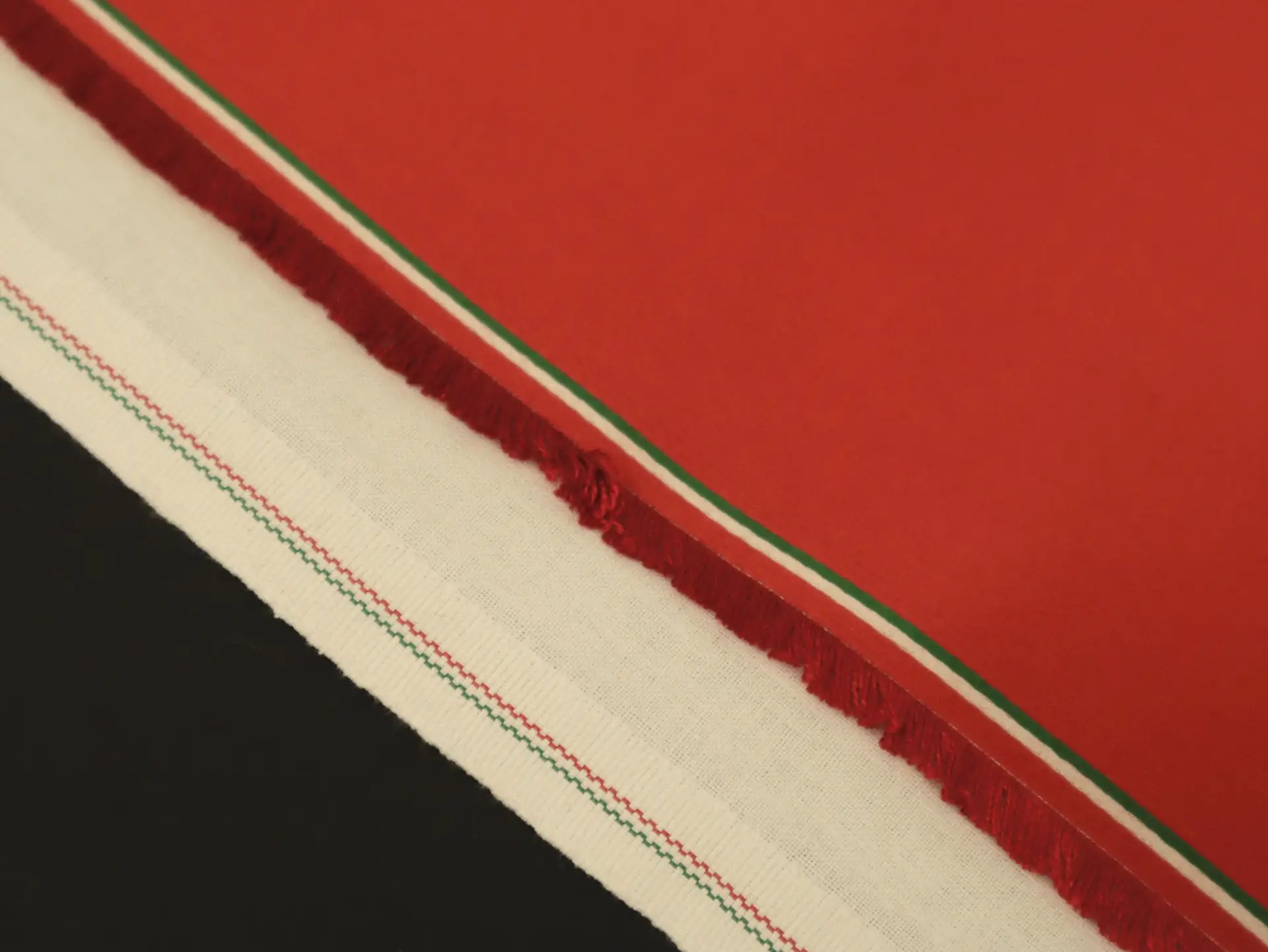 Canvas-Bonded Silk and Viscose Satin in Red