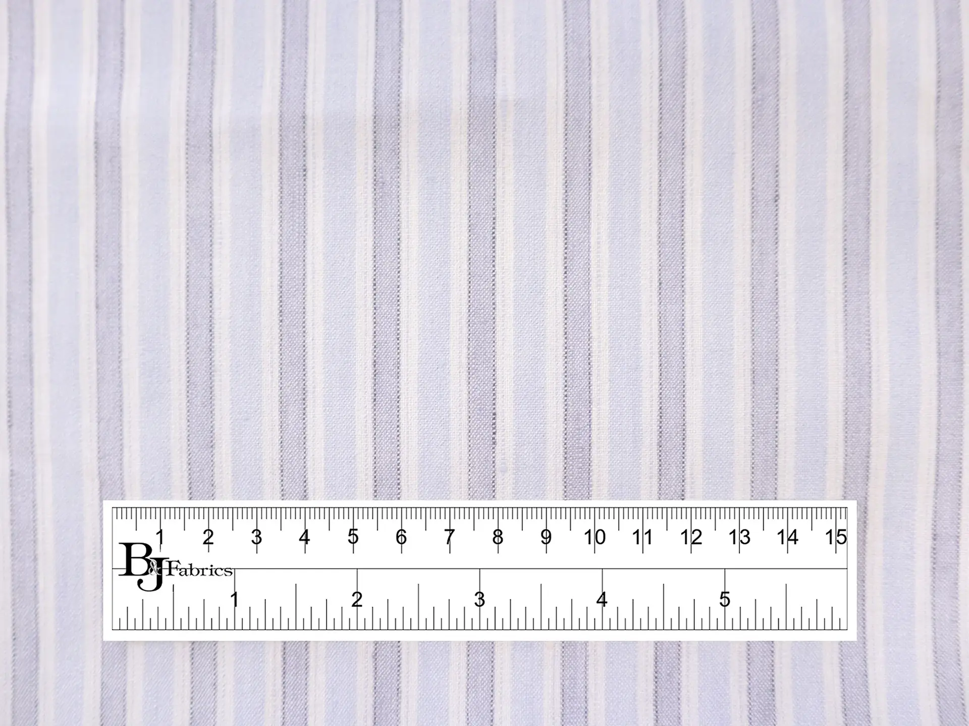 Stretch Linen with Multi Track Stripes in Light Blue