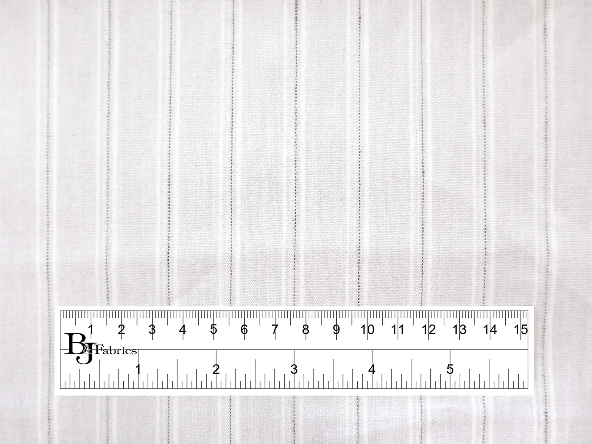 Stretch Linen with Multi Track Stripes in Light Grey