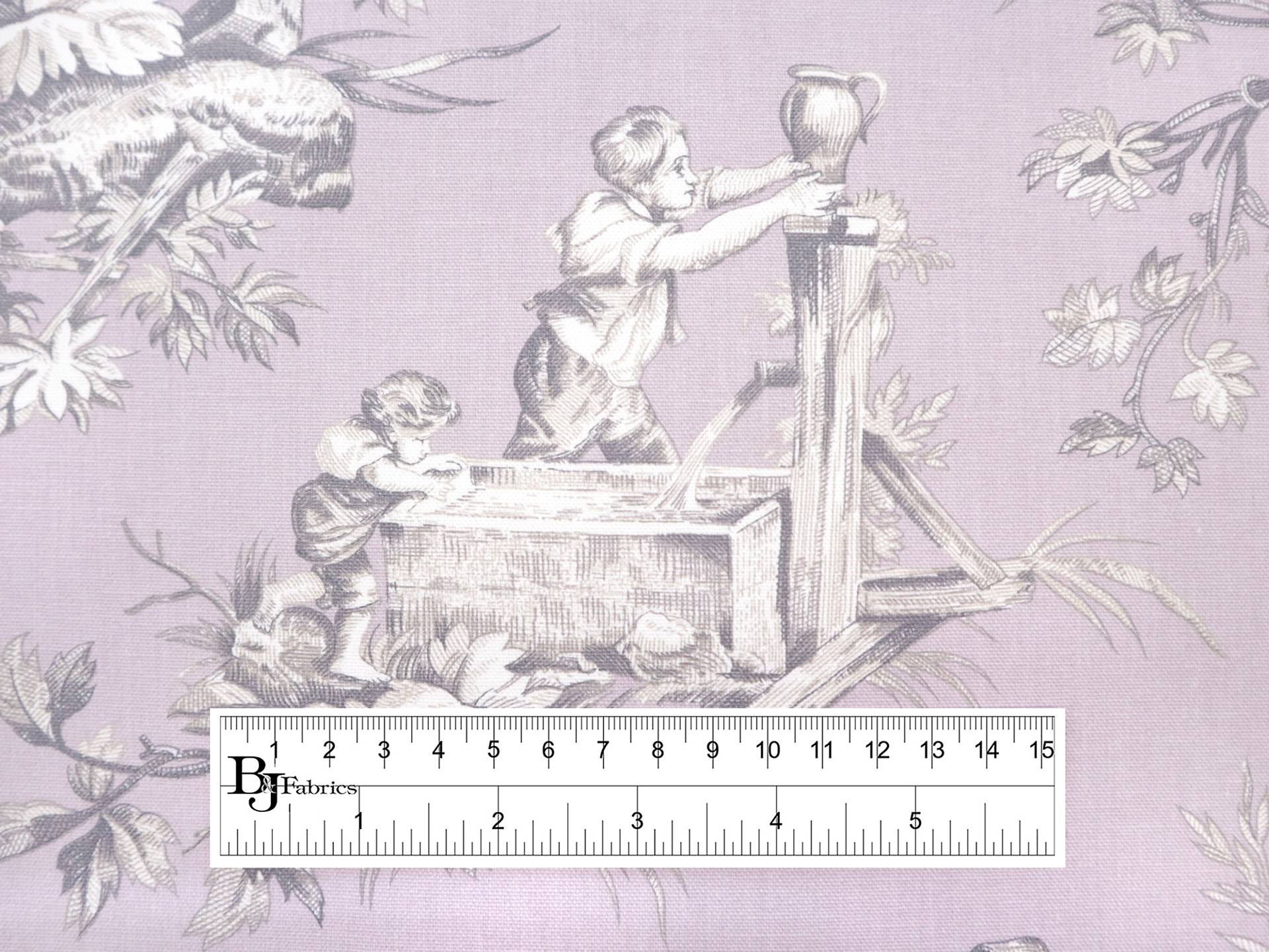 Cotton Canvas Toile de Jouy in 