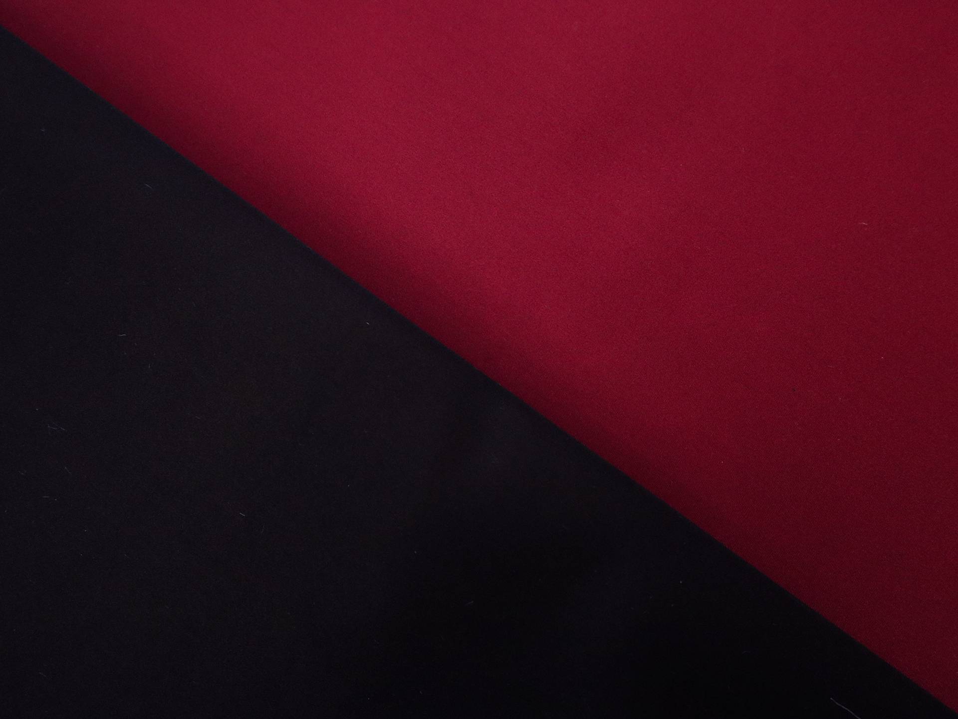 Silk Double Face Satin in Crimson and Black