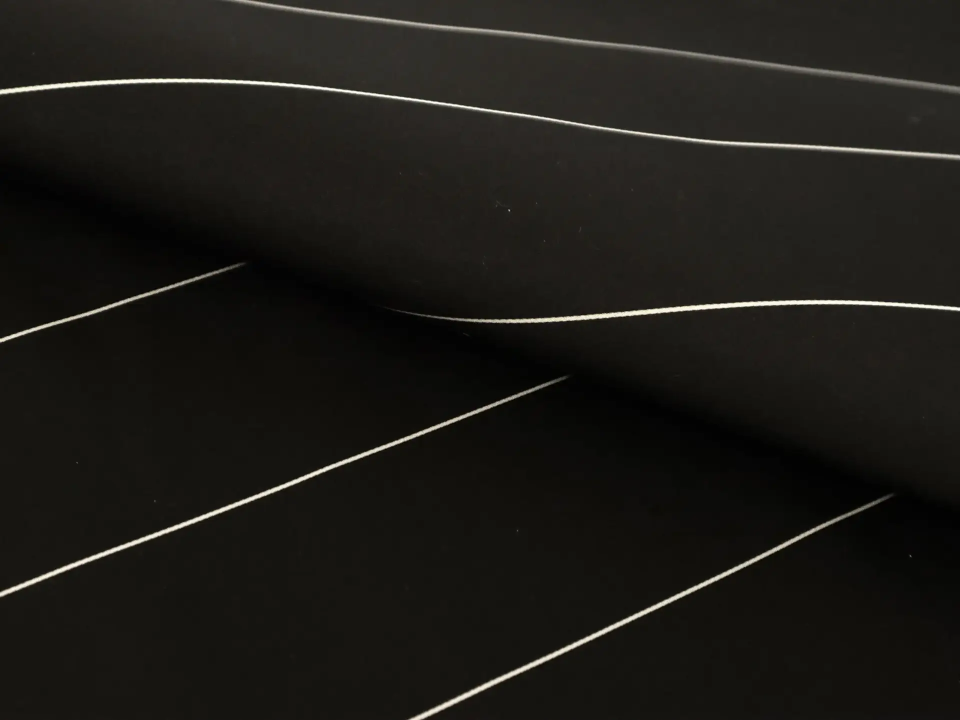 Double Face Silk Satin Stripe in Black and White