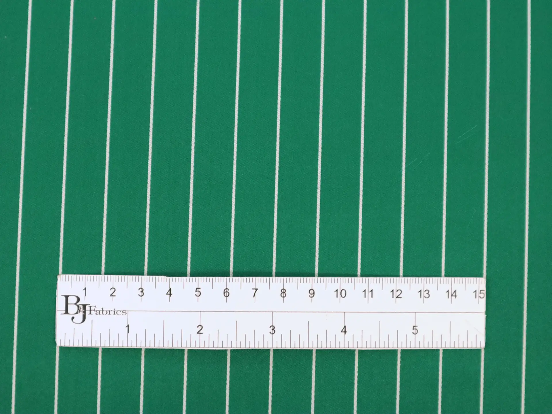 Double Faced Silk Satin Stripe in Emerald 