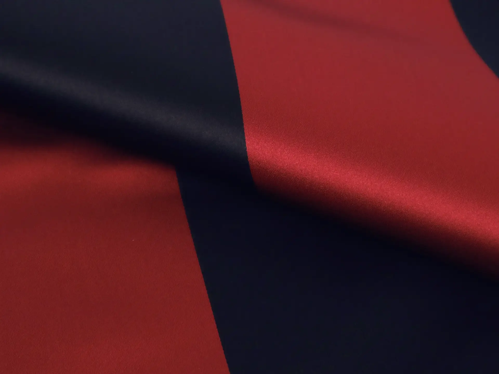 Double Face Silk Satin Stripe in 4 1/2" Red and Navy