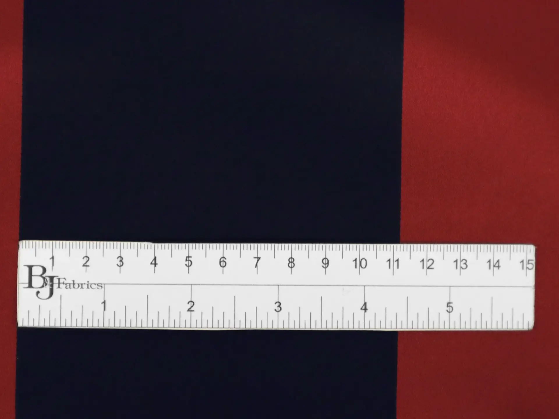 Double Face Silk Satin Stripe in 4 1/2" Red and Navy