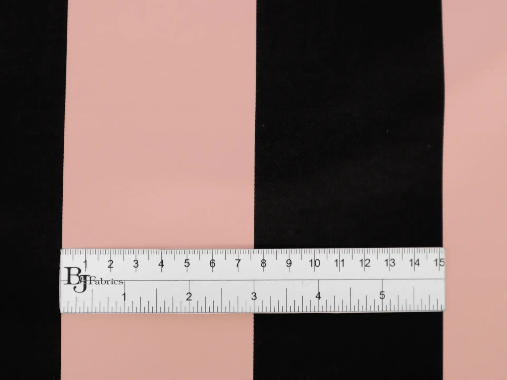 Double Face Silk Satin Stripe in Black and Pink