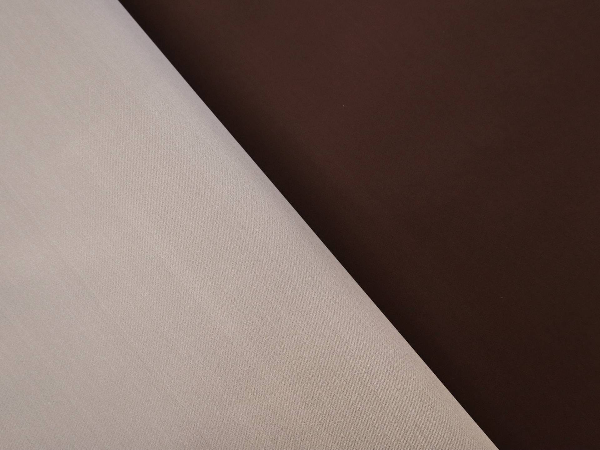 Double Face Silk Satin in Brown and Silver