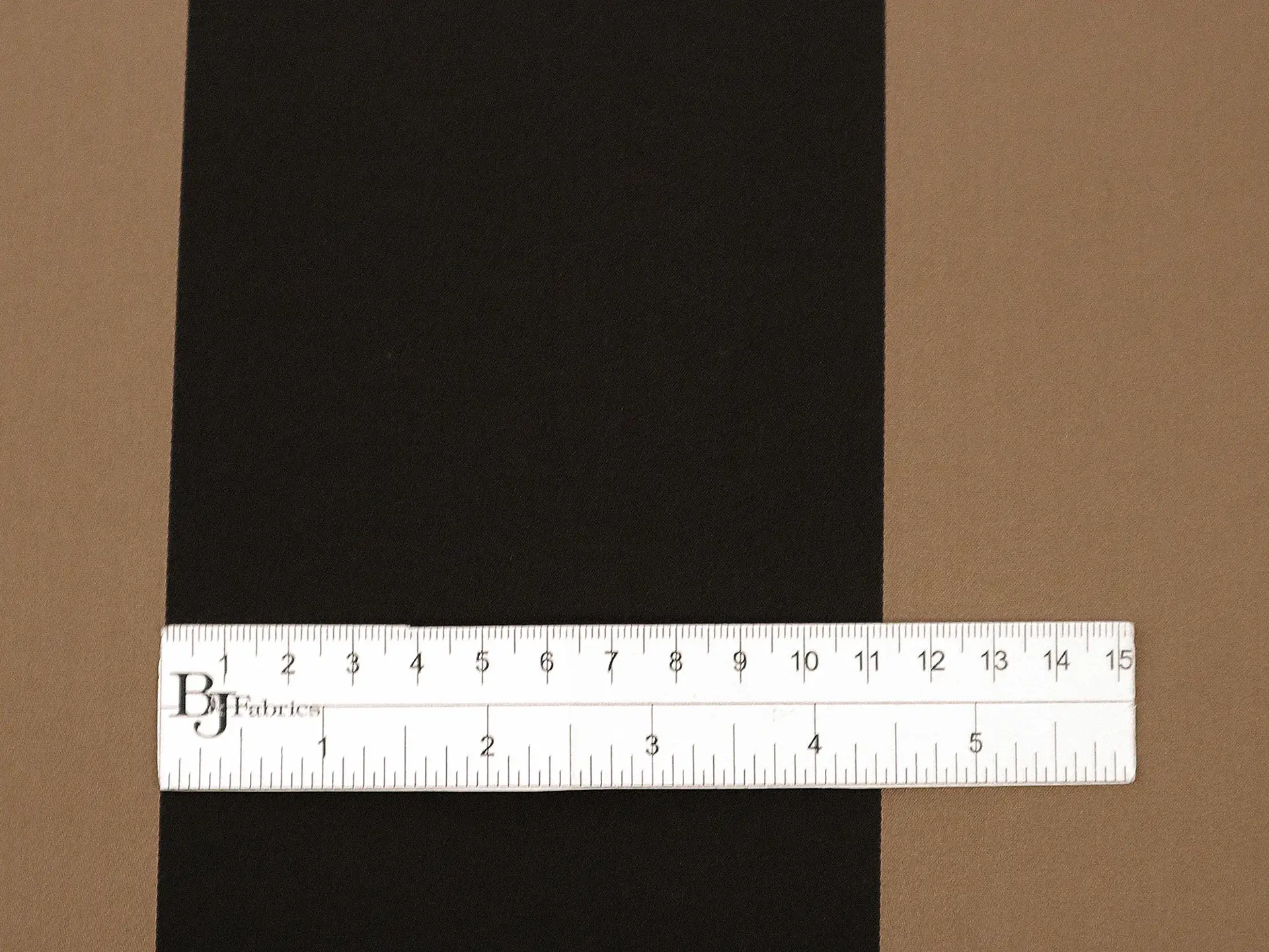 Double Face Silk Satin Stripe in Black and Sand