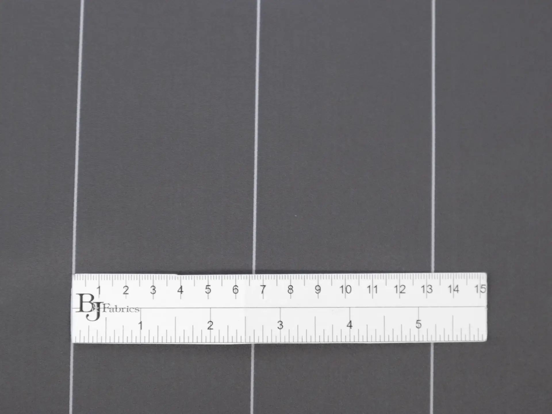 Double Face Silk Satin Stripe in Slate Grey and White