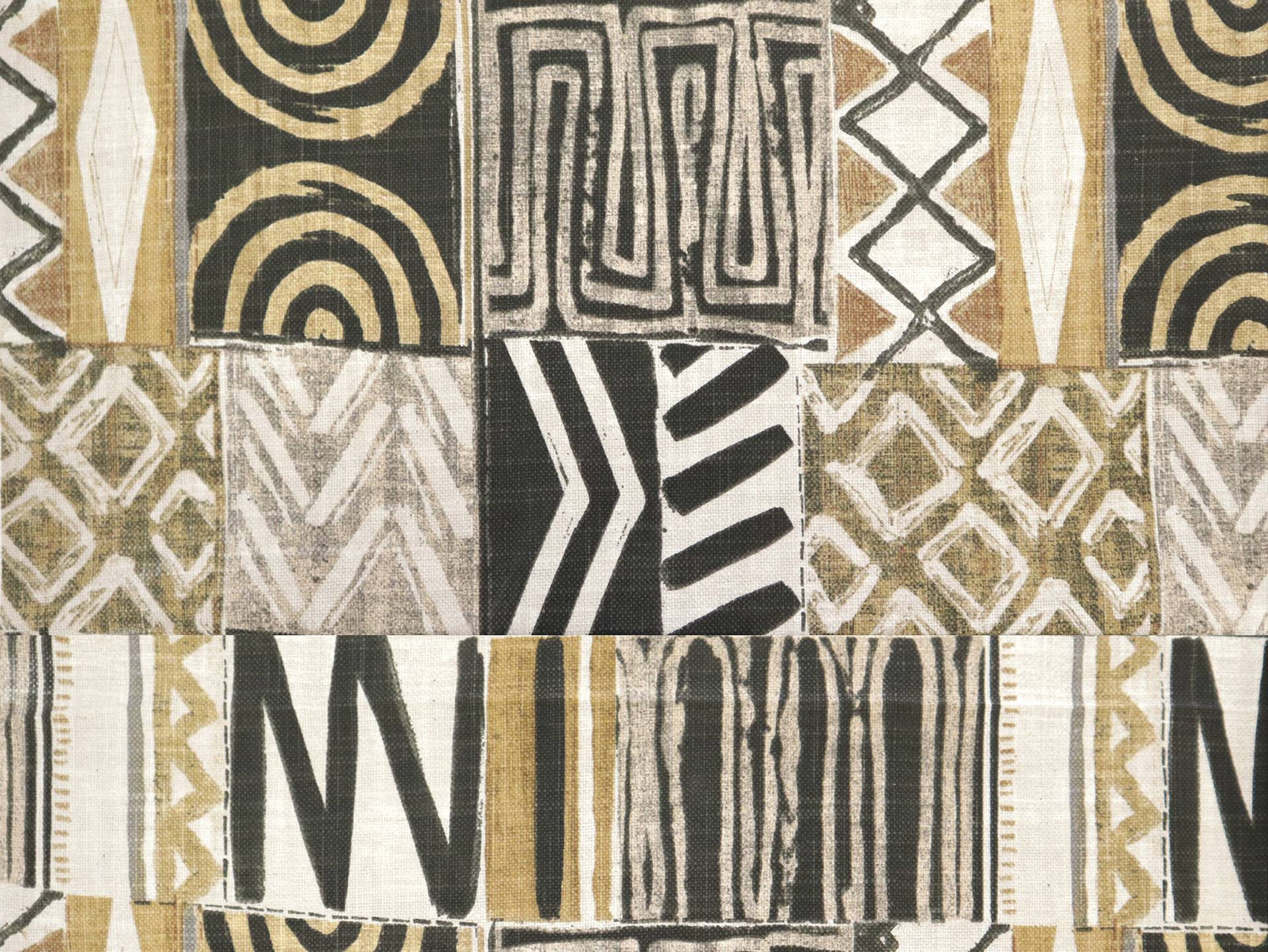 Cotton & Linen Upholstery with Ethnic Print