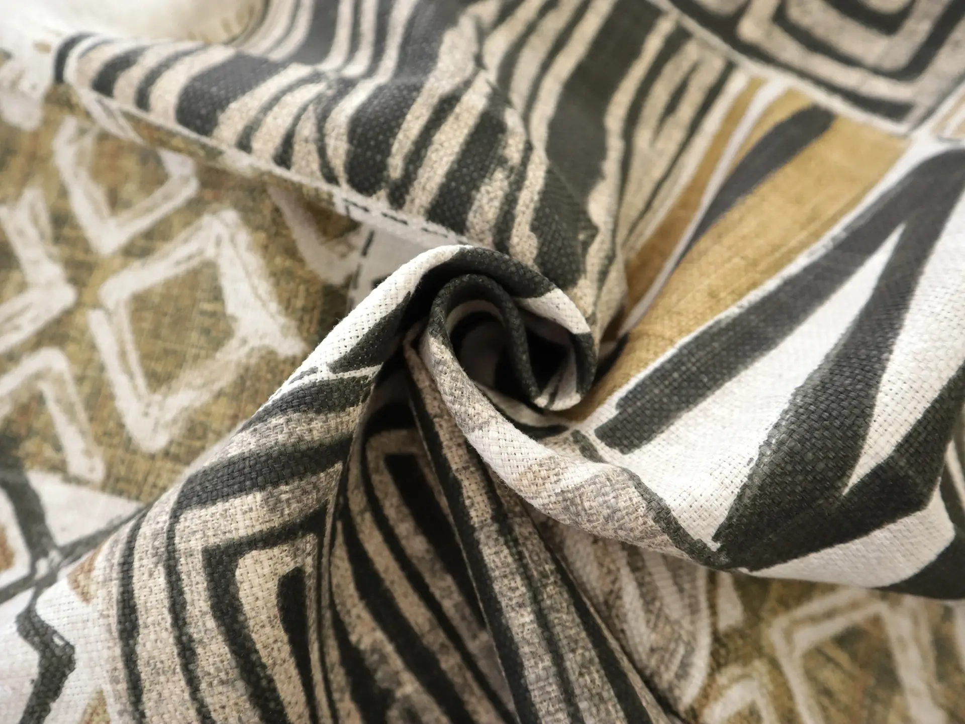 Cotton & Linen Upholstery with Ethnic Print