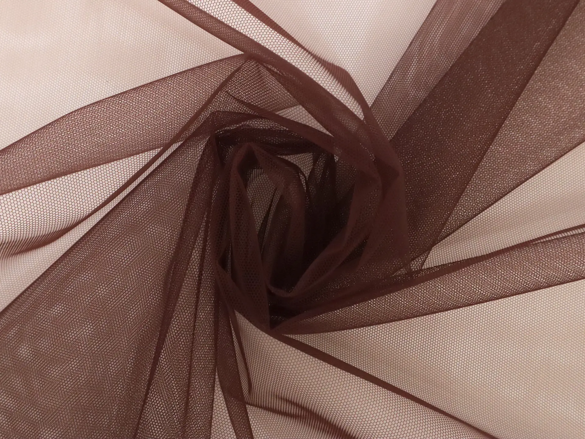 Italian Nylon Tulle in Chocolate