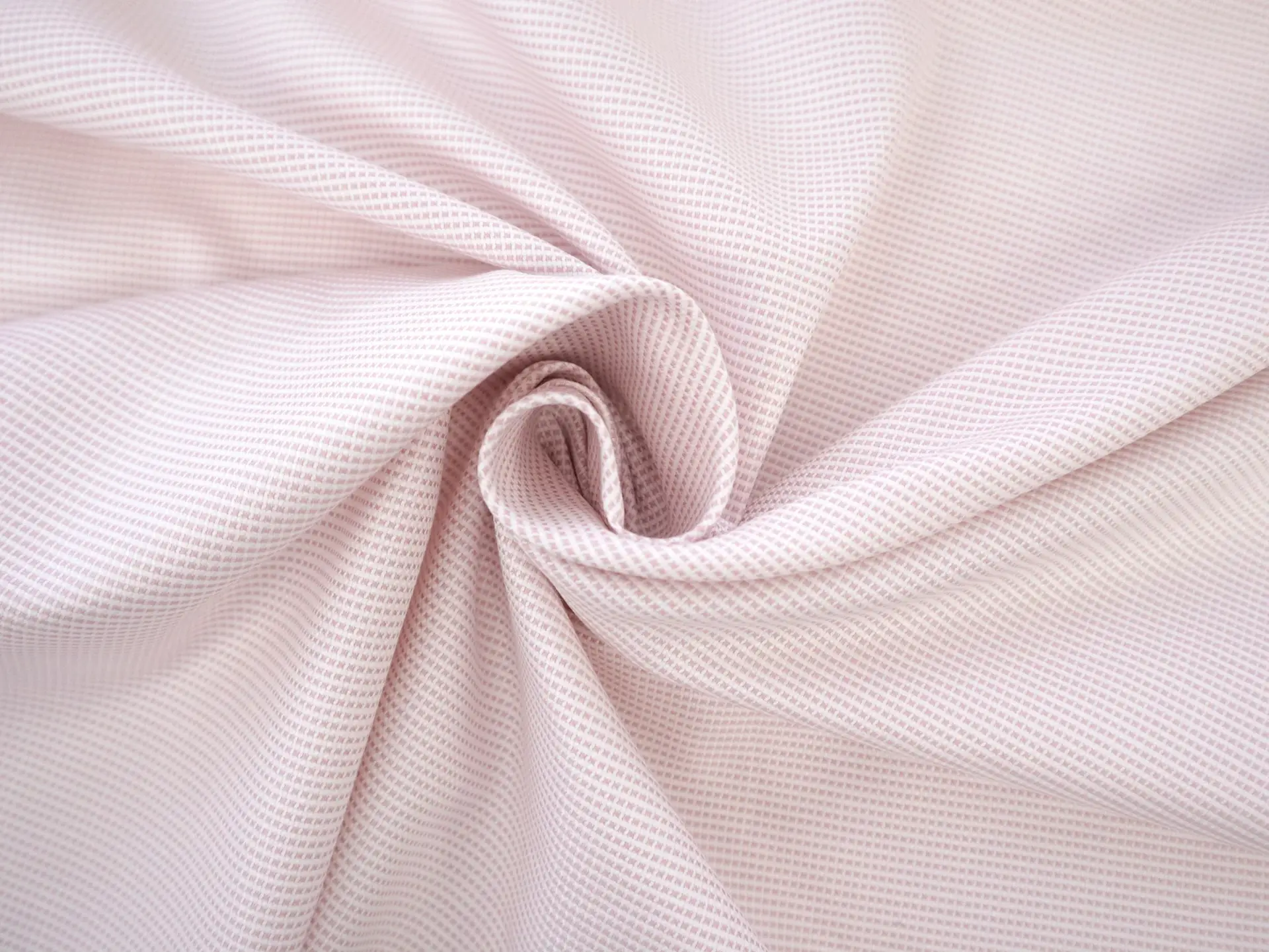 Cotton Dobby Shirting in Soft Pink