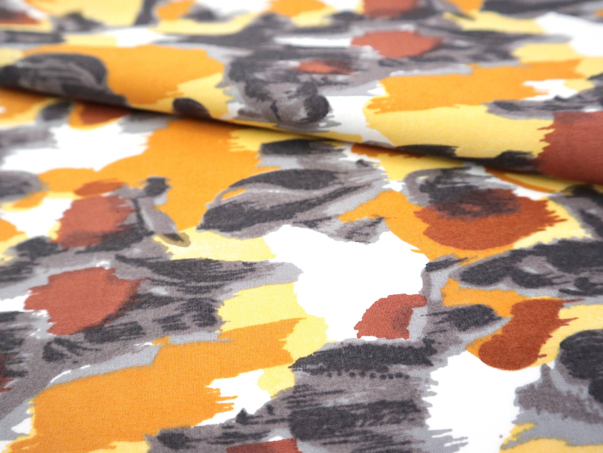 Cotton Poplin with Abstract Print