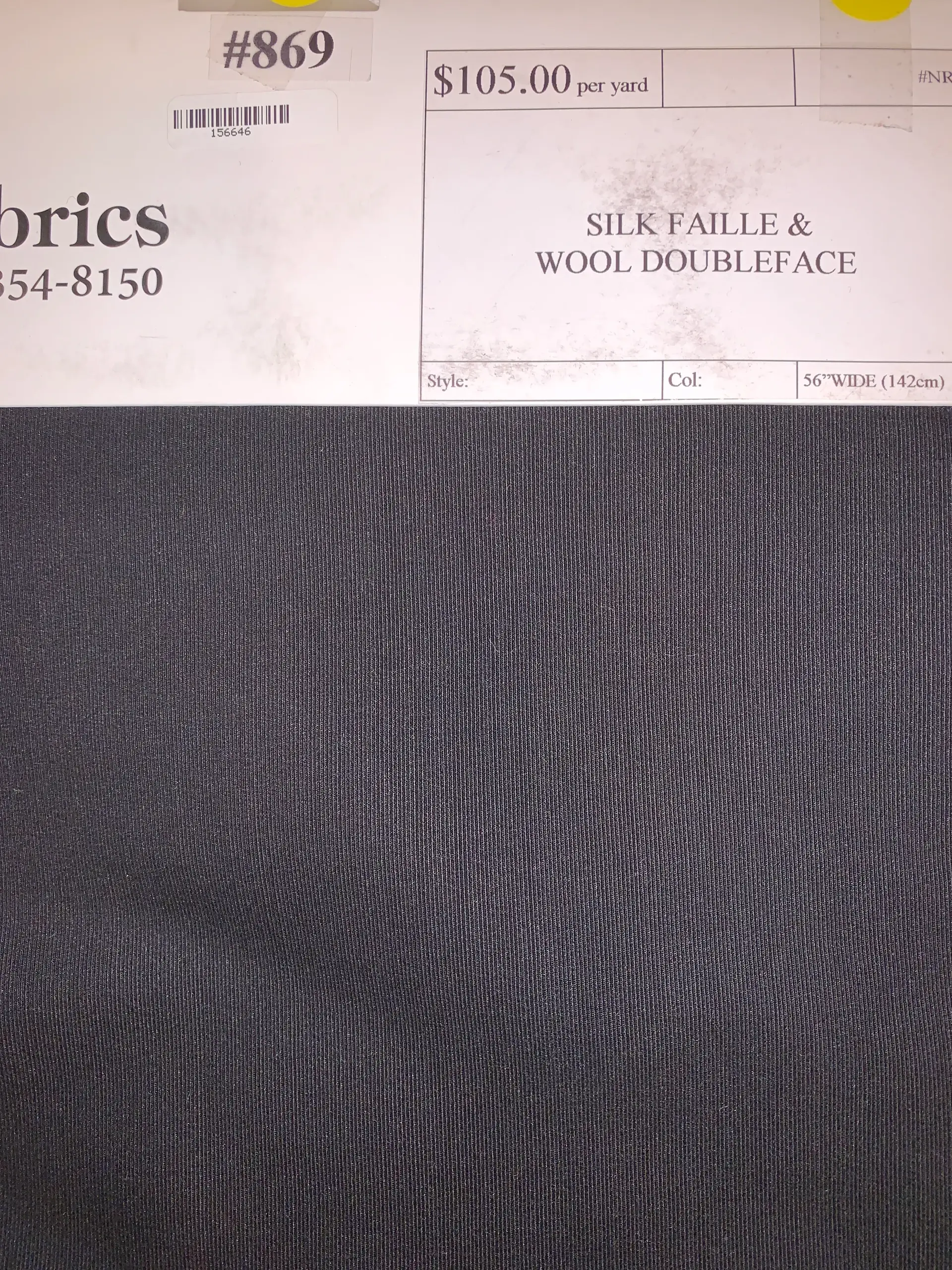 Scnp Silk Faille & Wool Doubleface