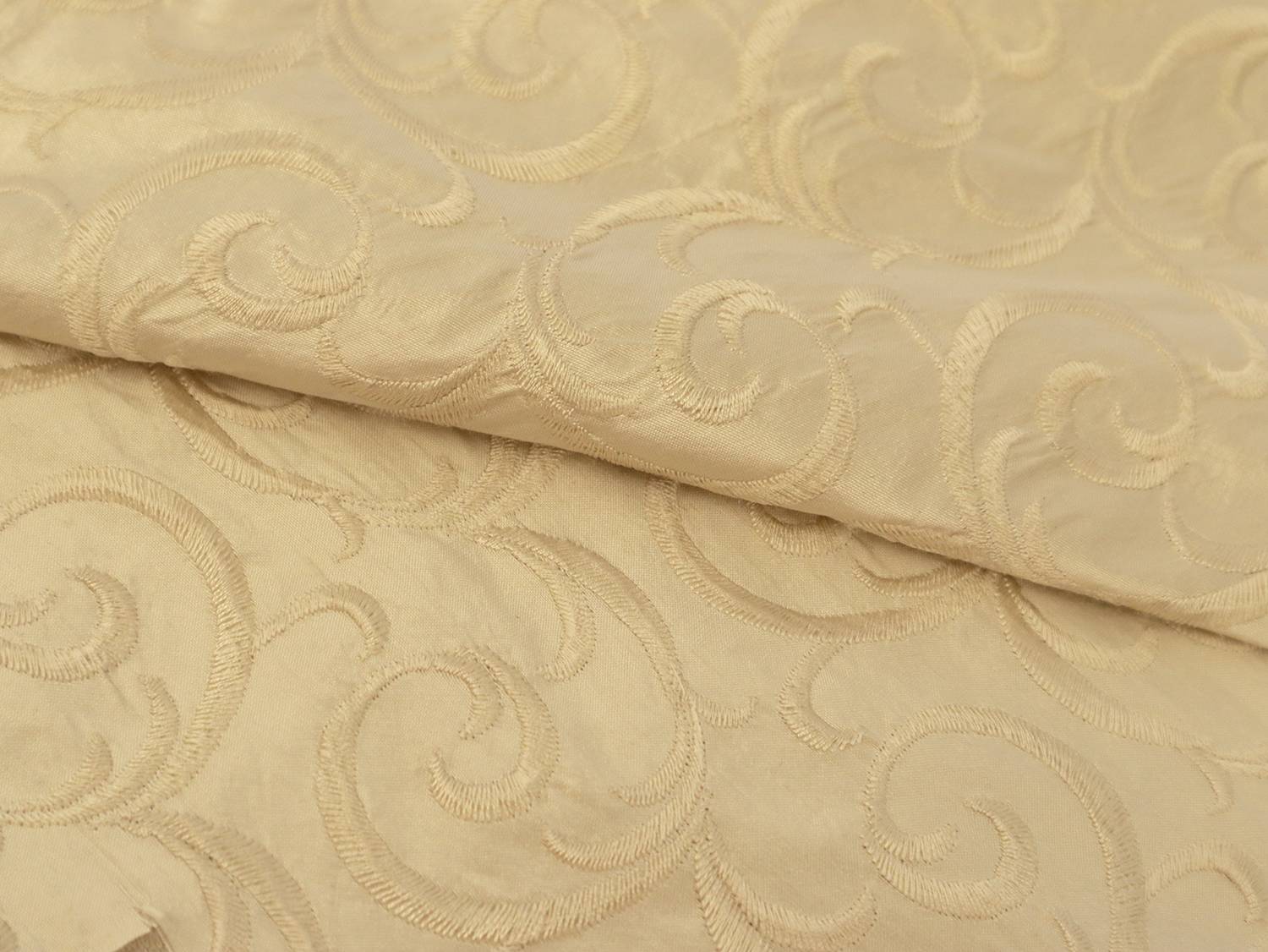 Embroidered Silk Shantung