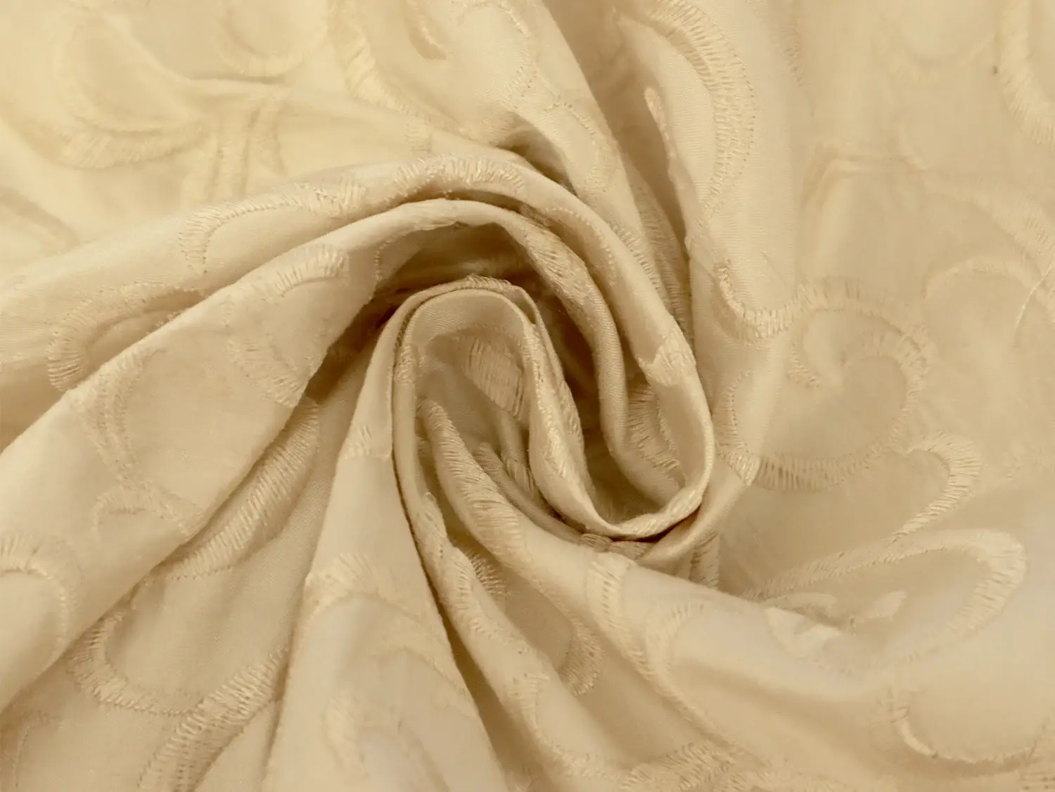 Embroidered Silk Shantung