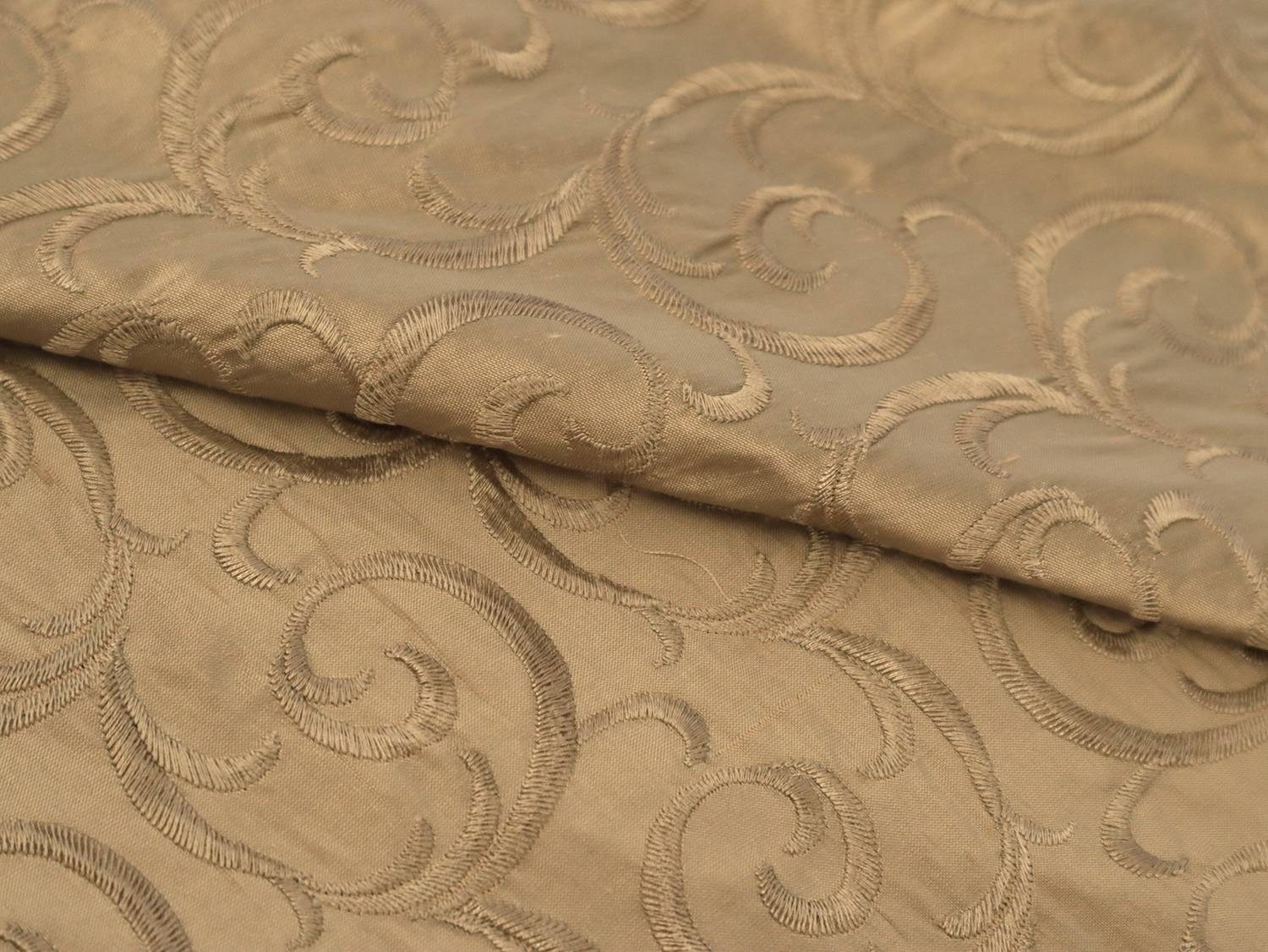 Embroidered Silk Shantung