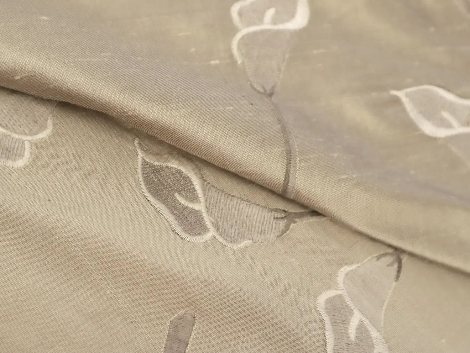Embroidered Silk Shantung
